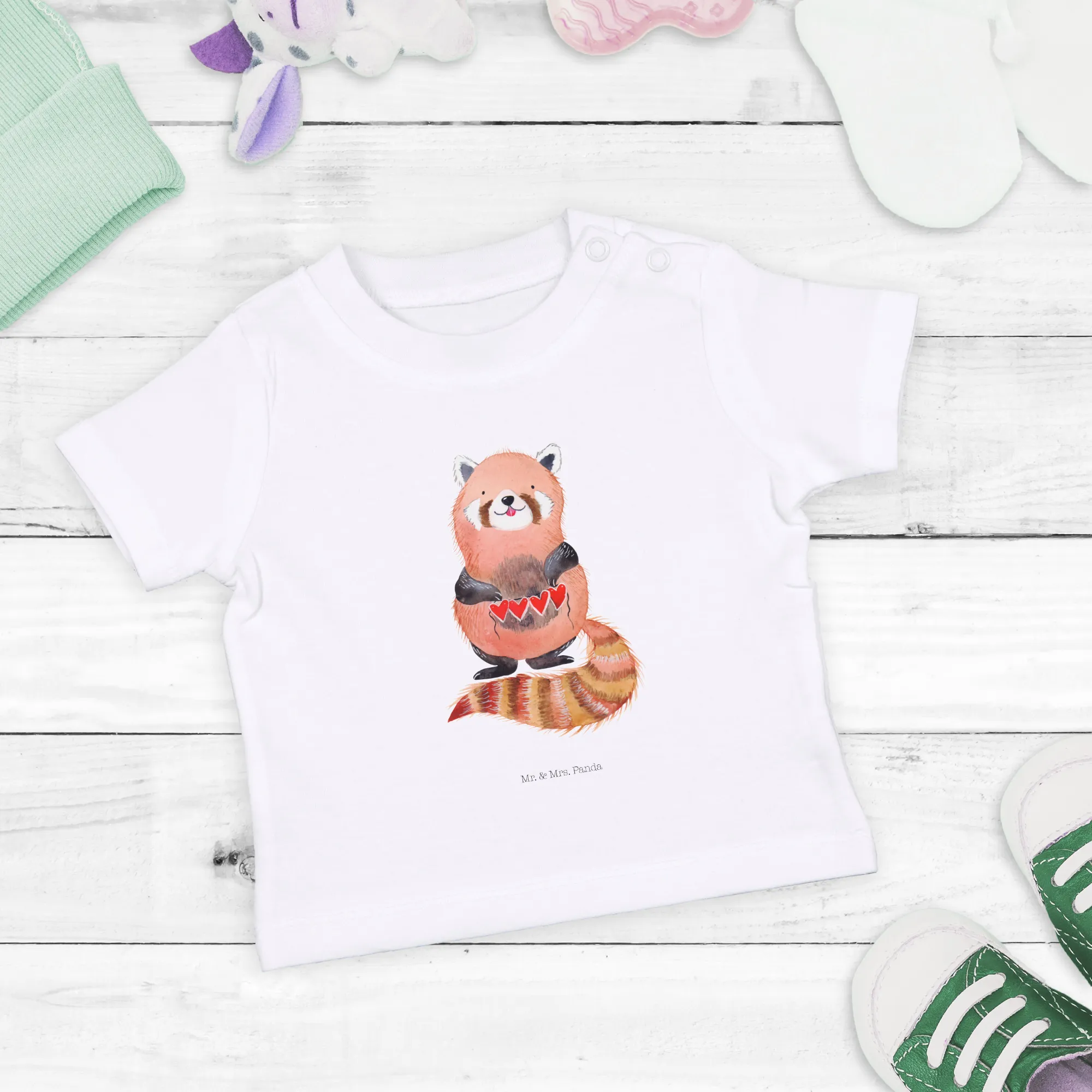 Organic Baby Shirt Roter Panda