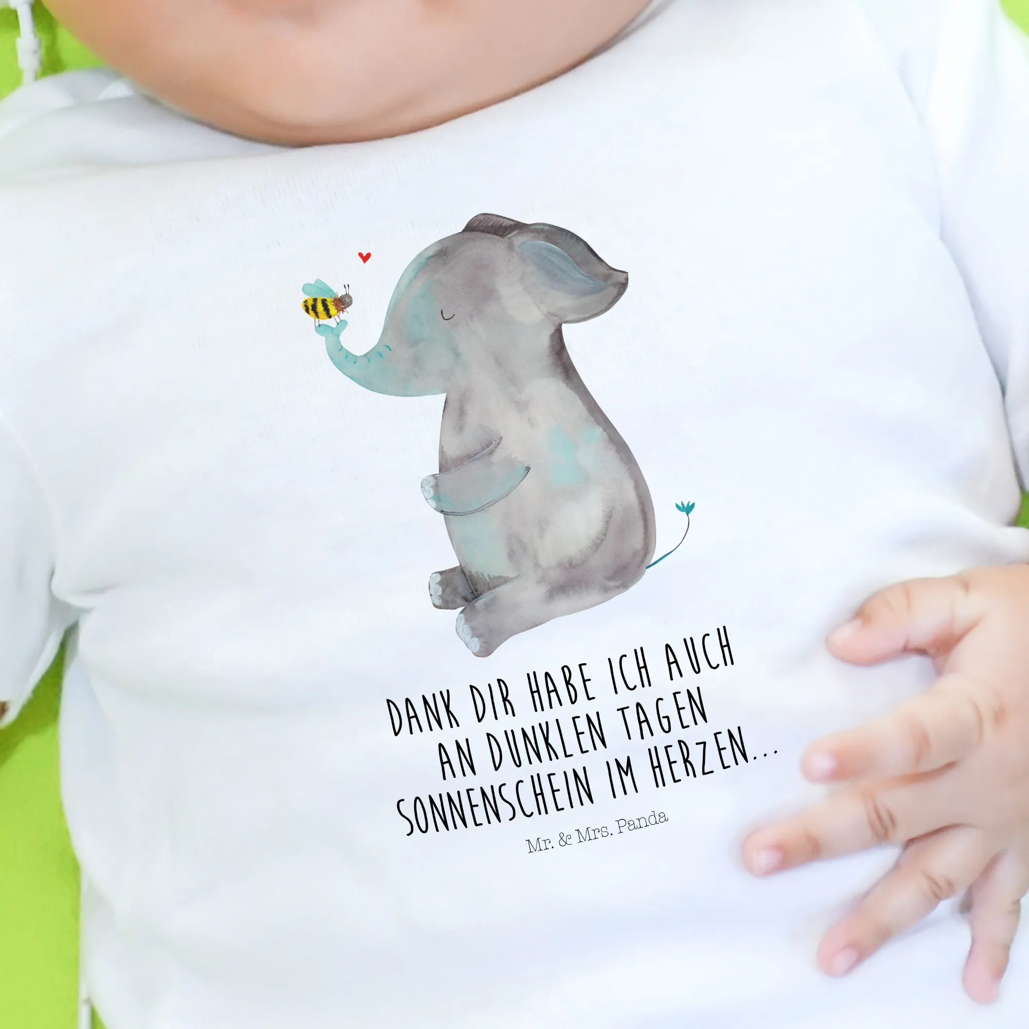 Organic Baby Shirt Elefant Biene