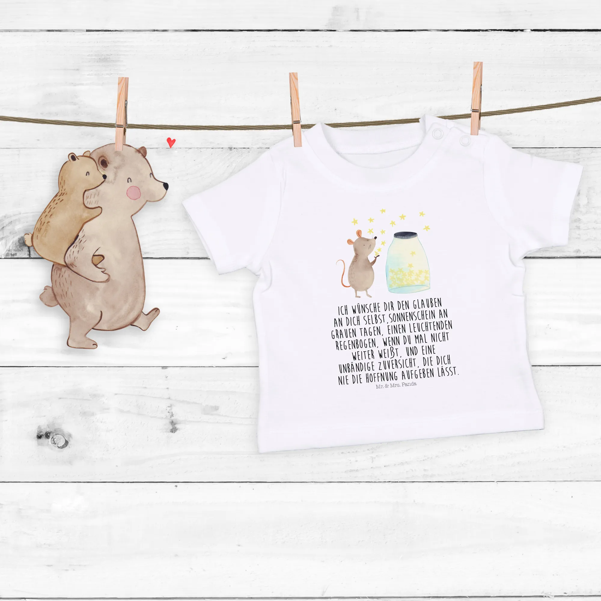 Organic Baby Shirt Maus Sterne