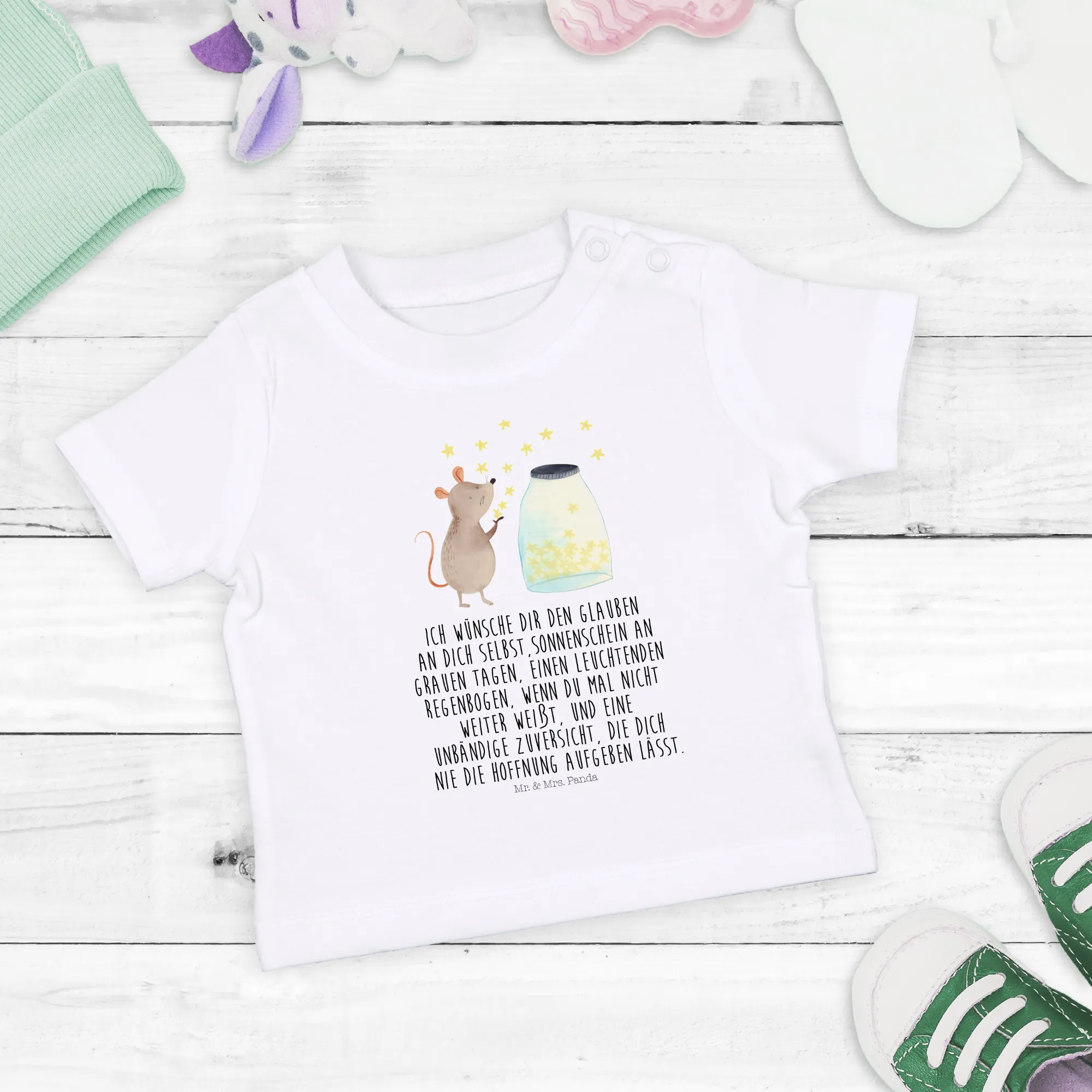 Organic Baby Shirt Maus Sterne