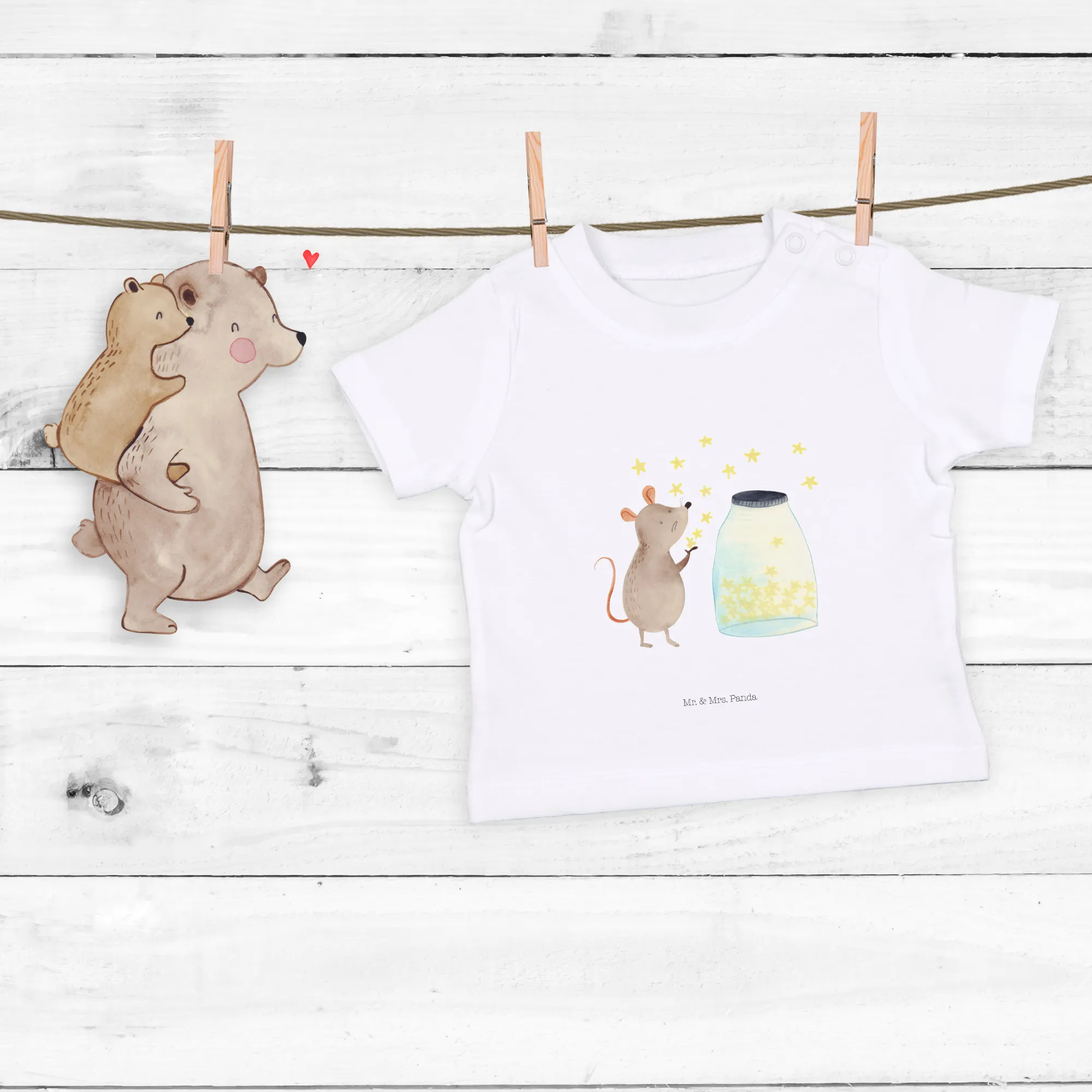 Organic Baby Shirt Maus Sterne