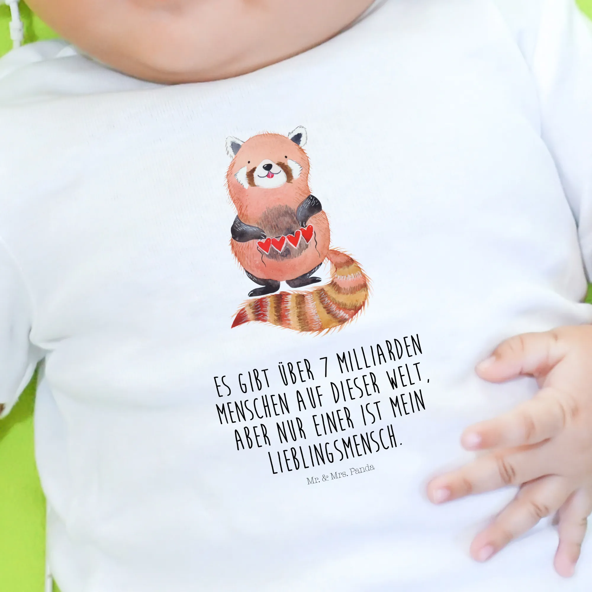 Organic Baby Shirt Roter Panda