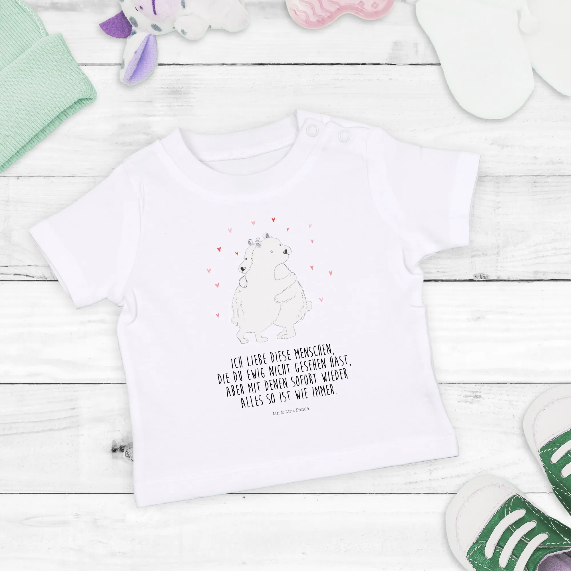 Organic Baby Shirt Eisbär Umarmen