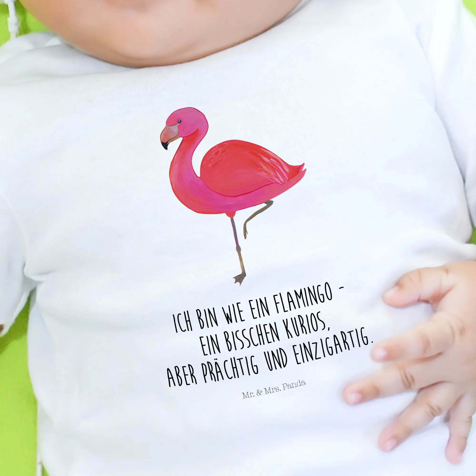 Organic Baby Shirt Flamingo Classic