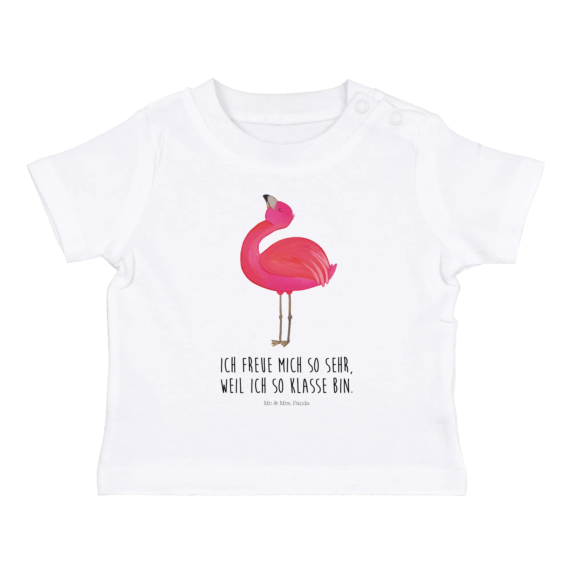 Organic Baby Shirt Flamingo Stolz