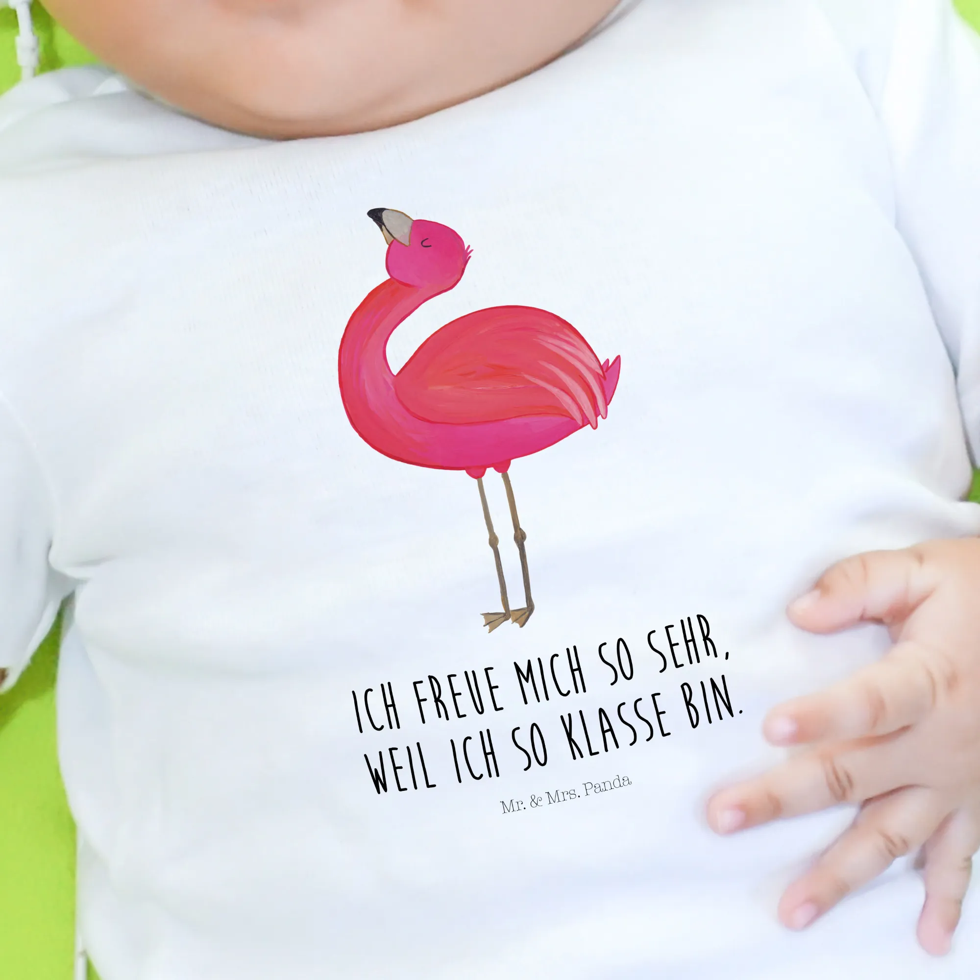 Organic Baby Shirt Flamingo Stolz