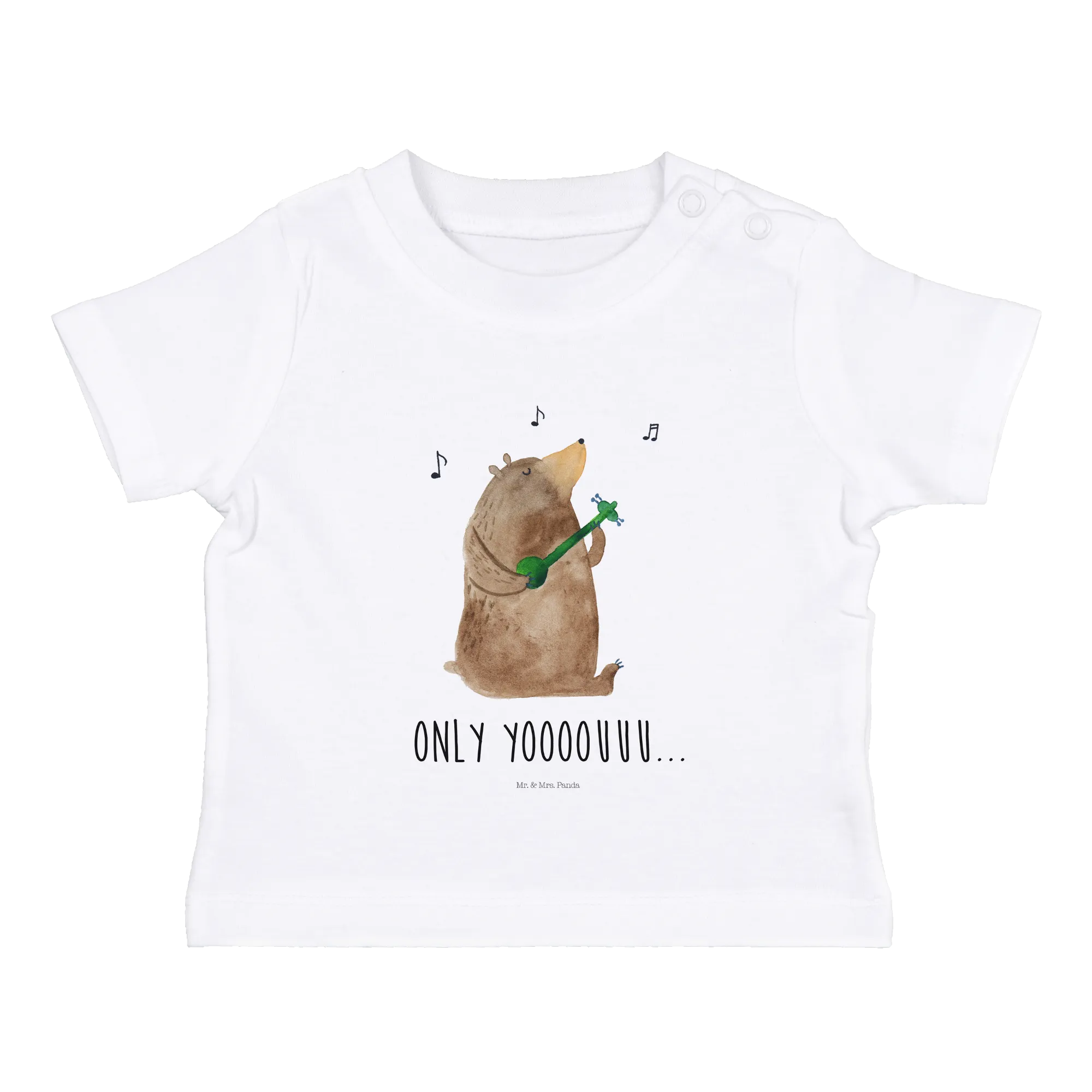 Organic Baby Shirt Bär Gitarre