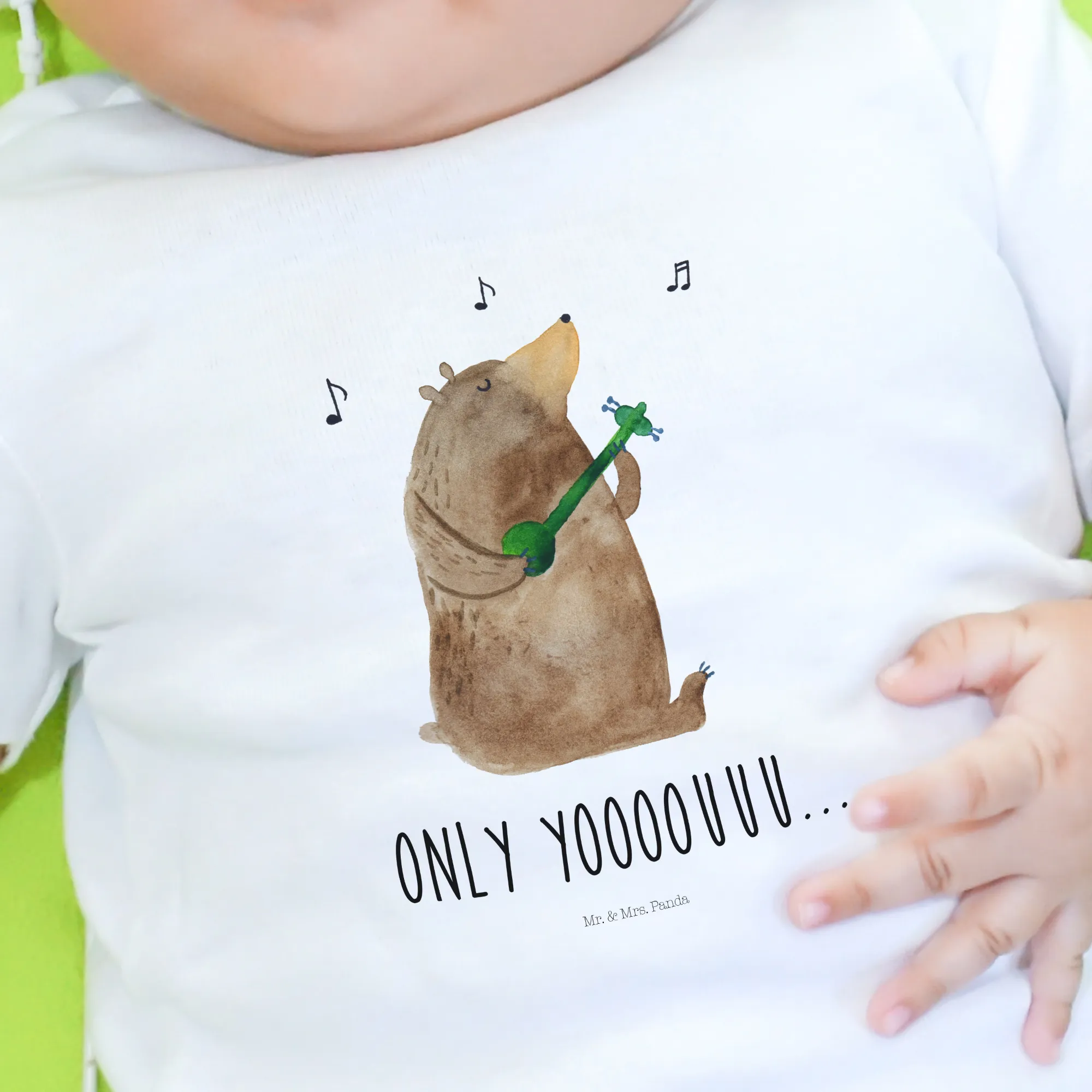 Organic Baby Shirt Bär Gitarre