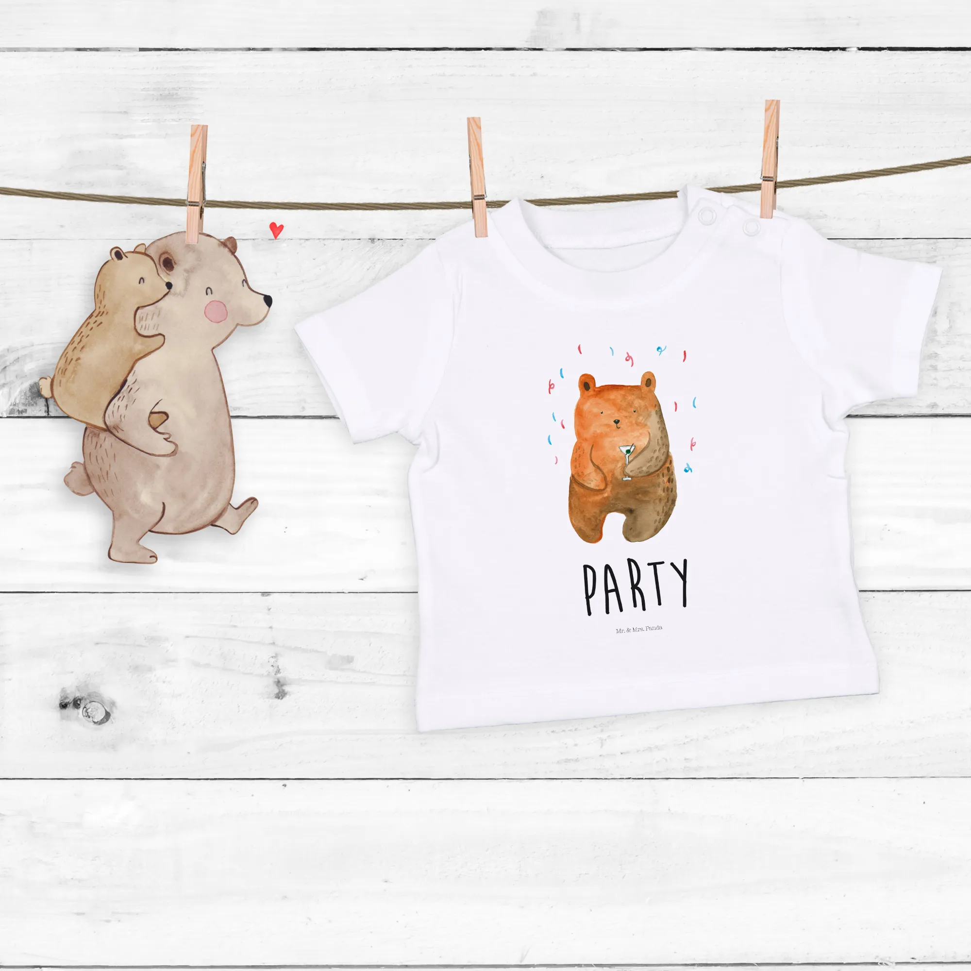 Organic Baby Shirt Bär Party