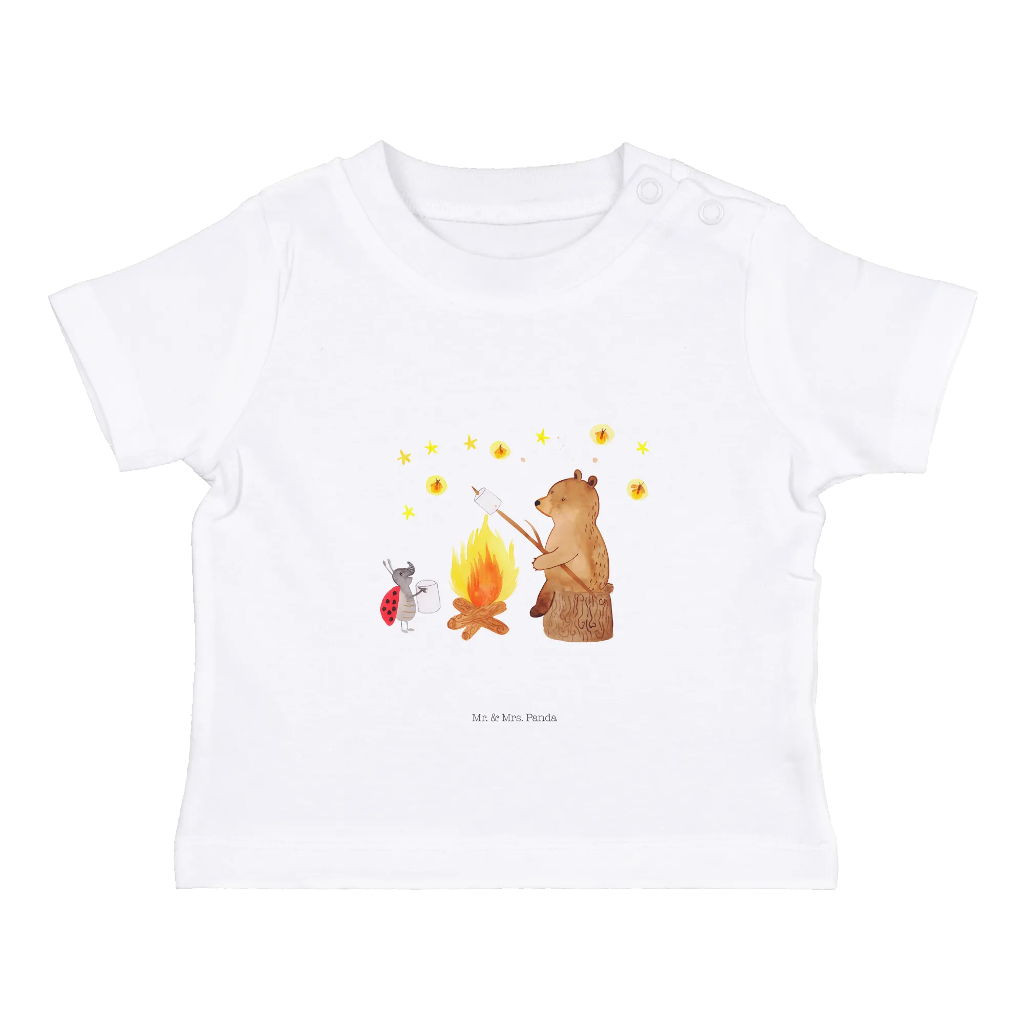 Organic Baby Shirt Bär & Marienkäfer Lagerfeuer