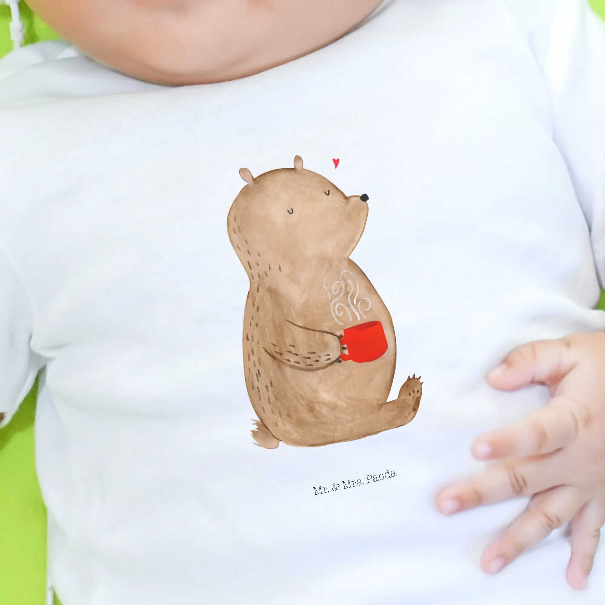 Organic Baby Shirt Bär Kaffee