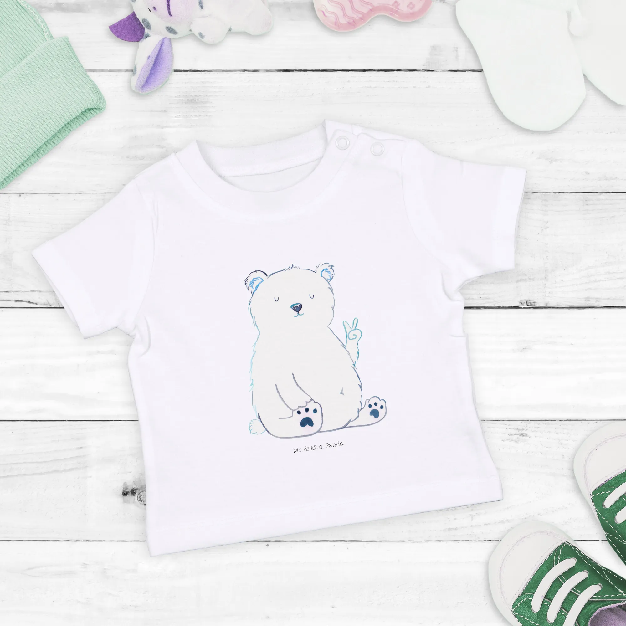 Organic Baby Shirt Eisbär Faul