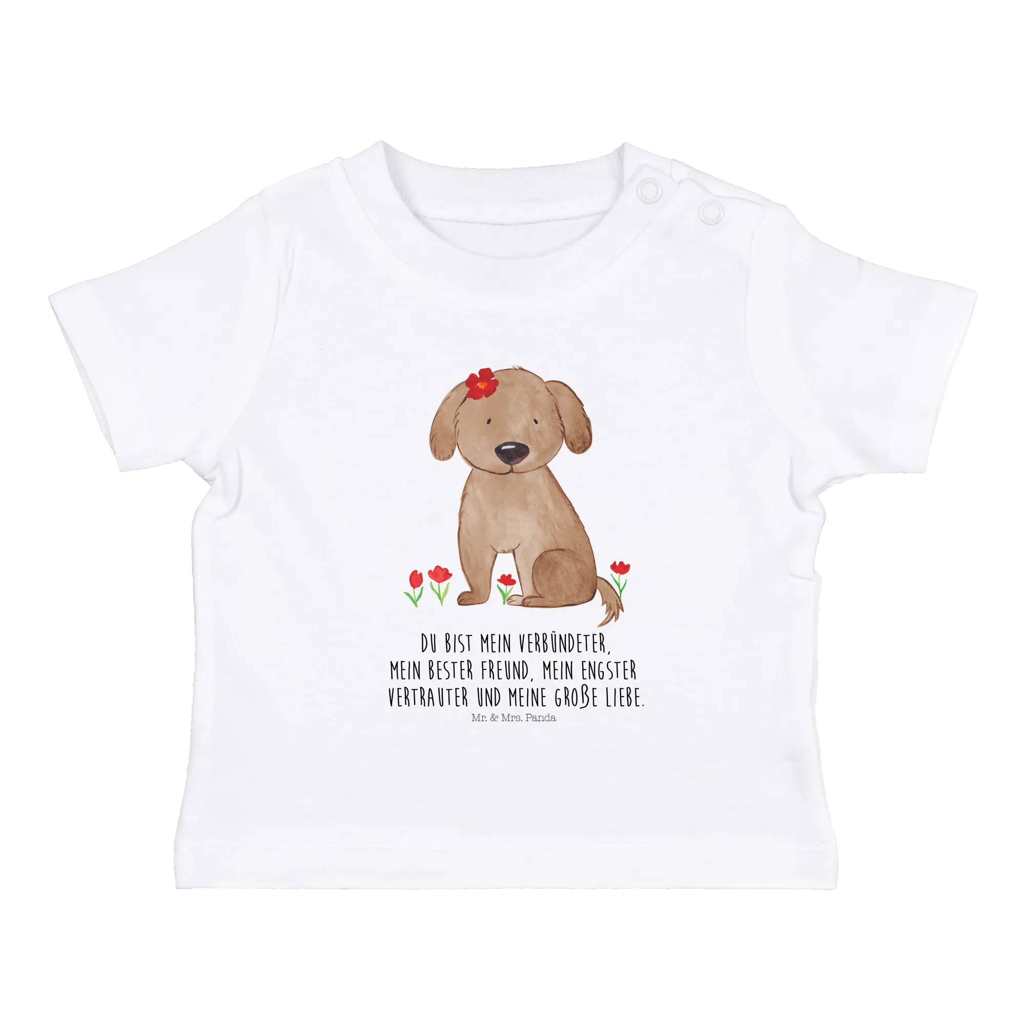 Organic Baby Shirt Hund Dame