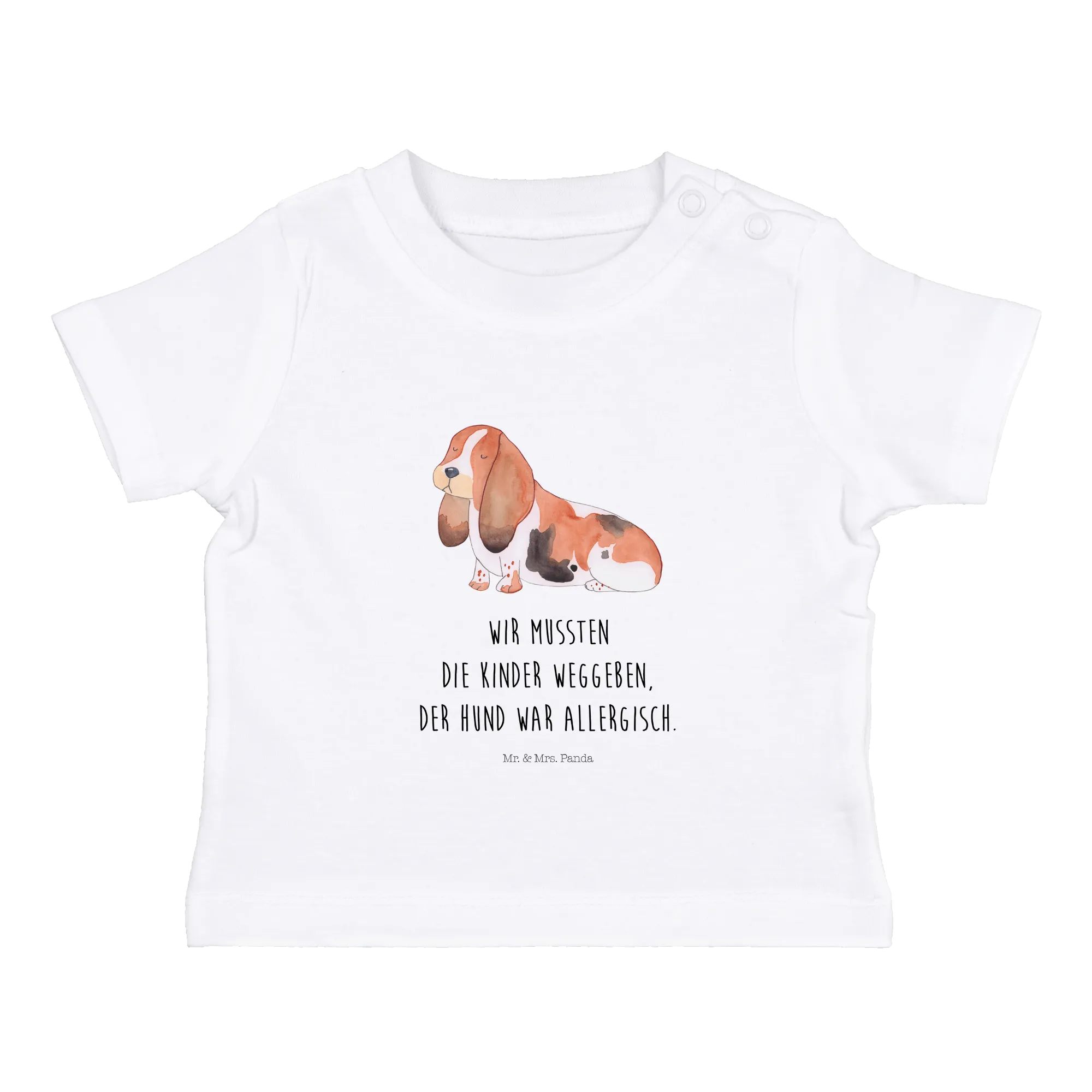 Organic Baby Shirt Hund Basset Hound