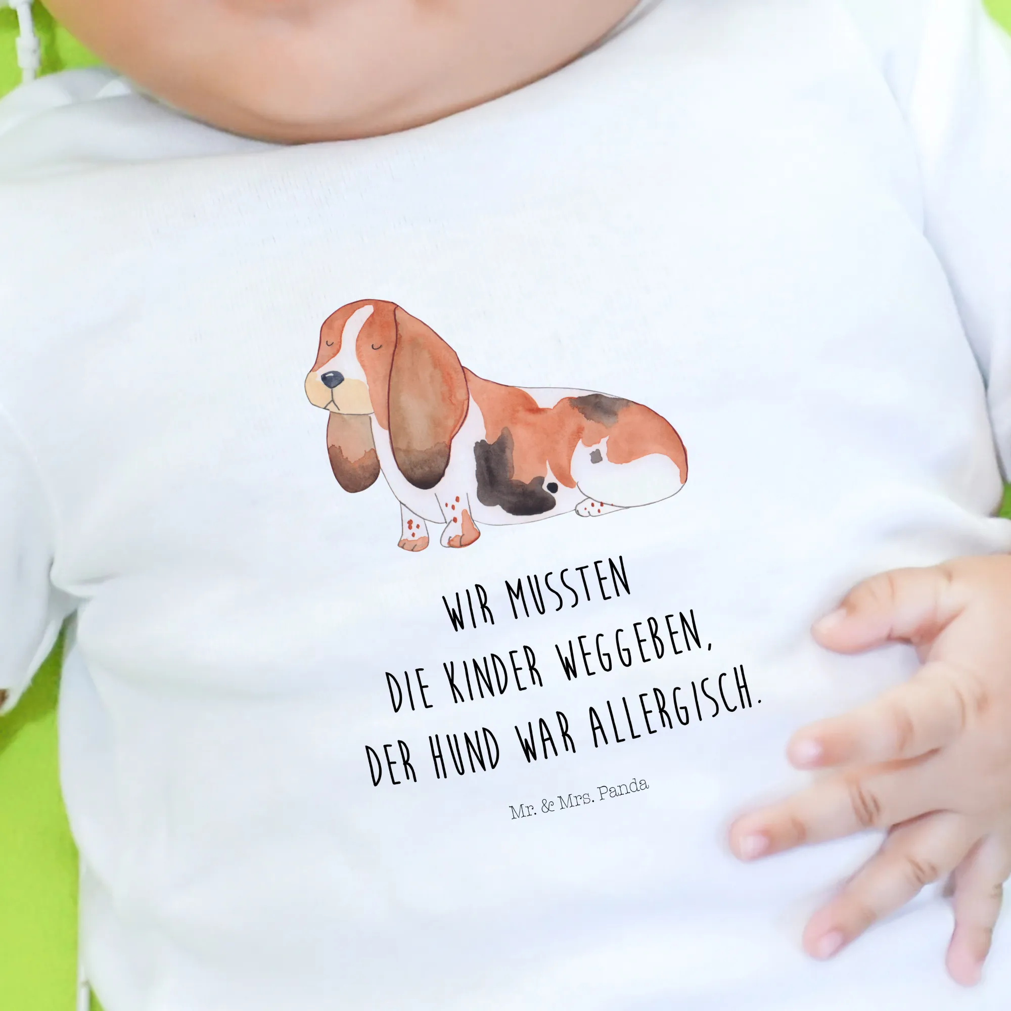 Organic Baby Shirt Hund Basset Hound