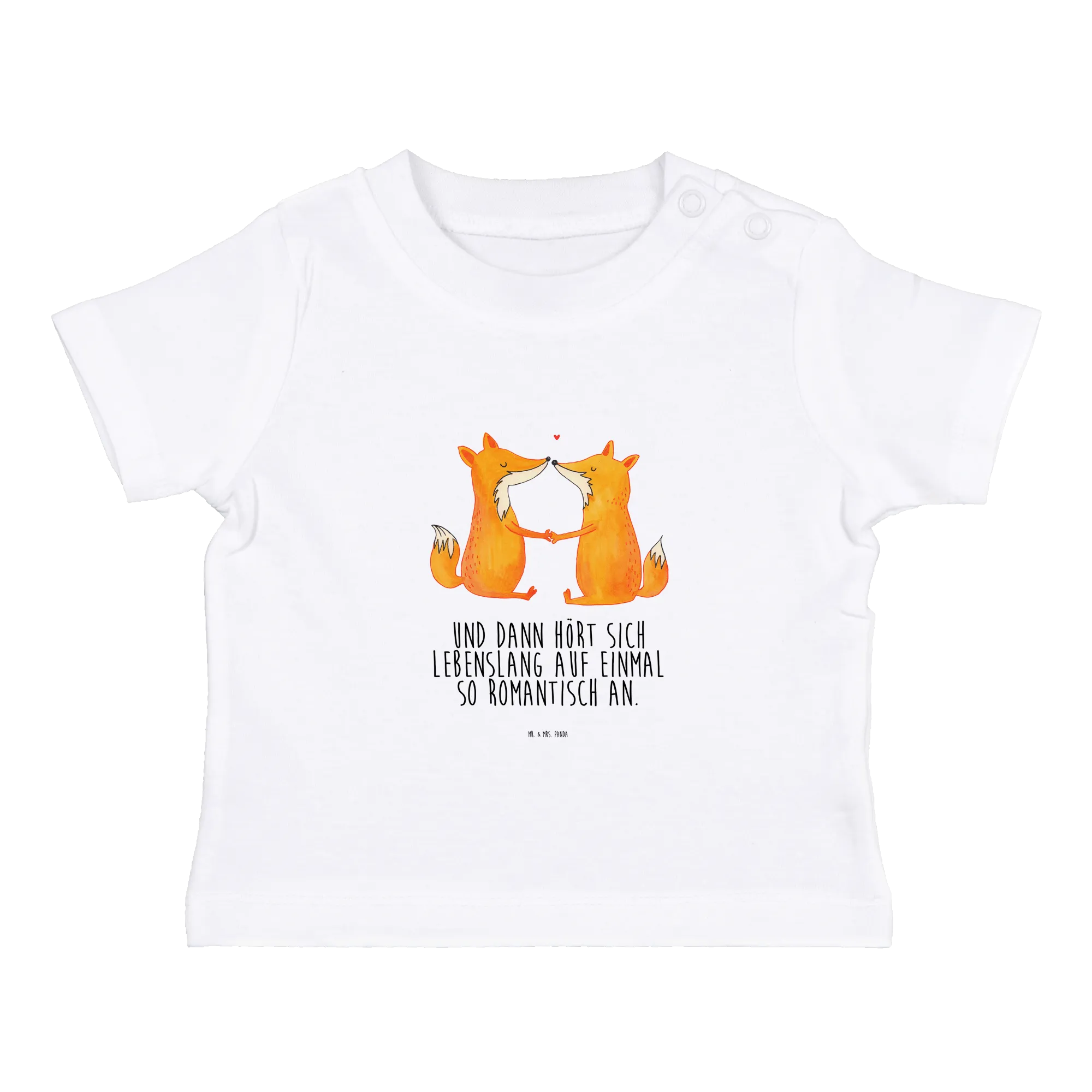 Organic Baby Shirt Füchse Liebe