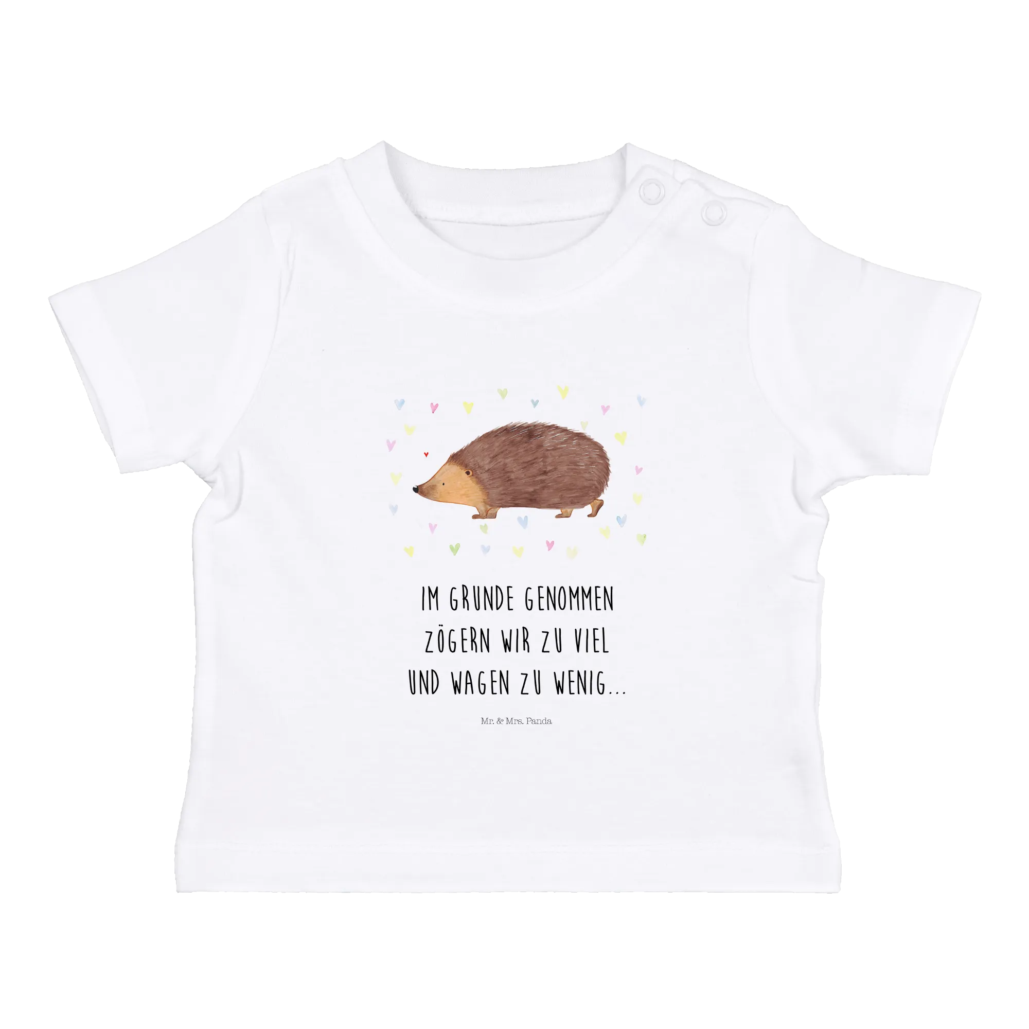 Organic Baby Shirt Igel Herzen