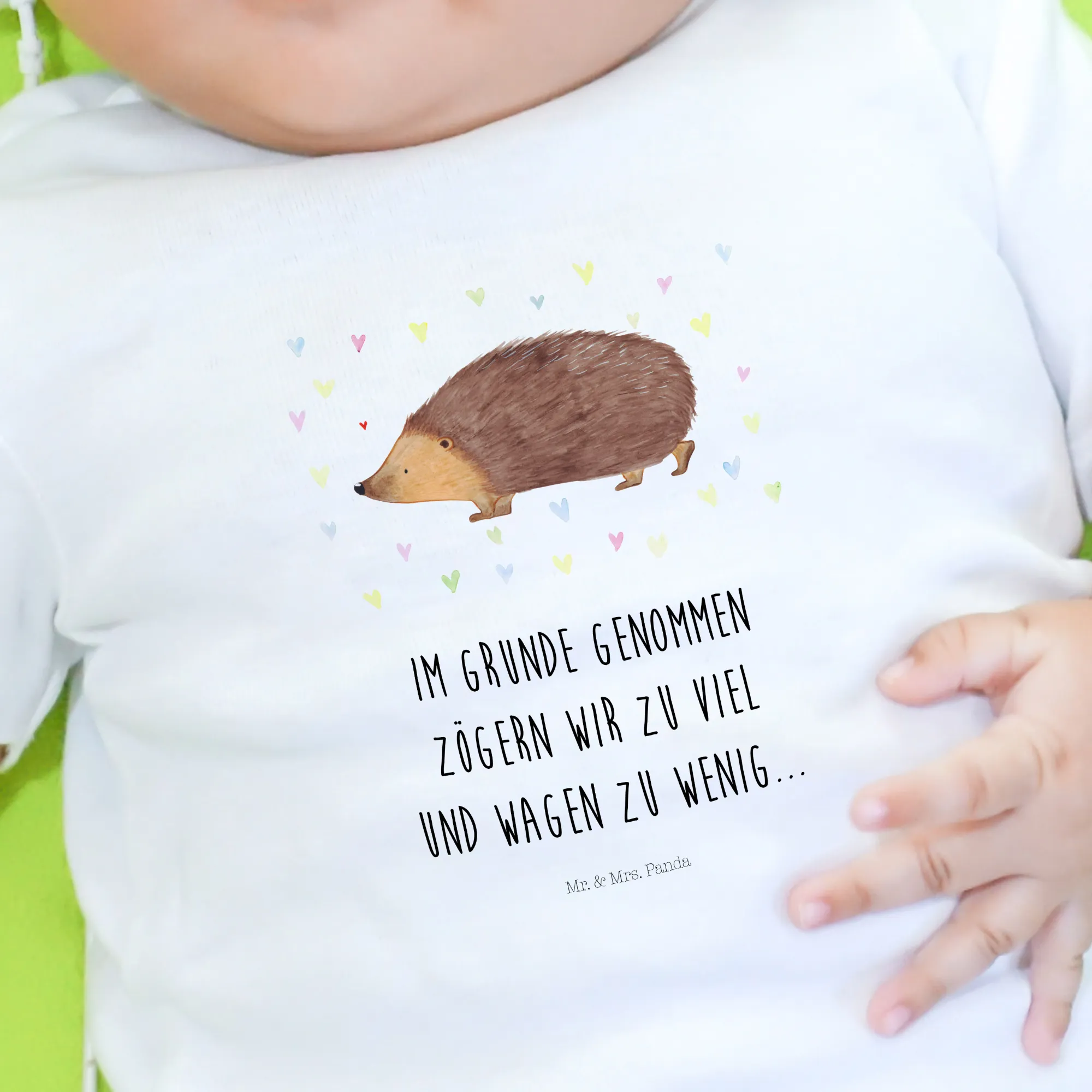 Organic Baby Shirt Igel Herzen