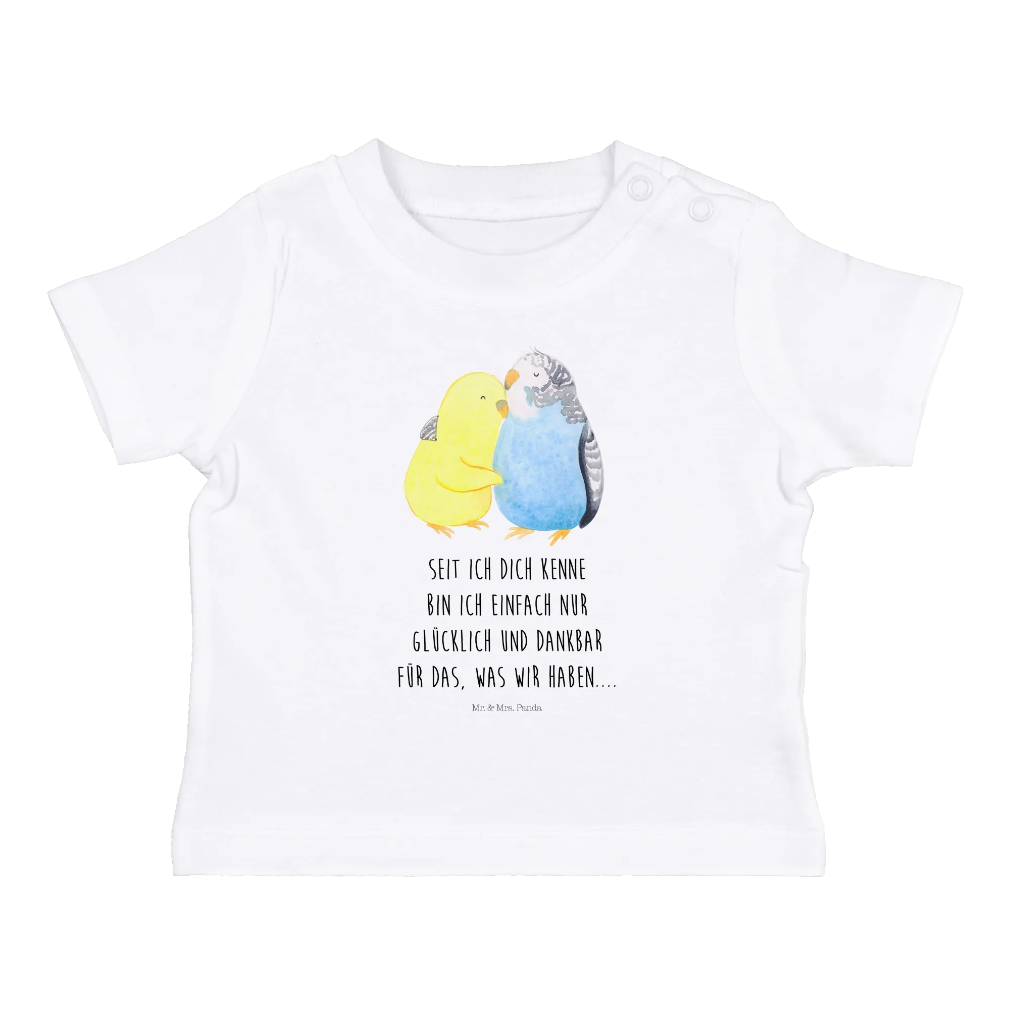 Organic Baby Shirt Wellensittich Liebe