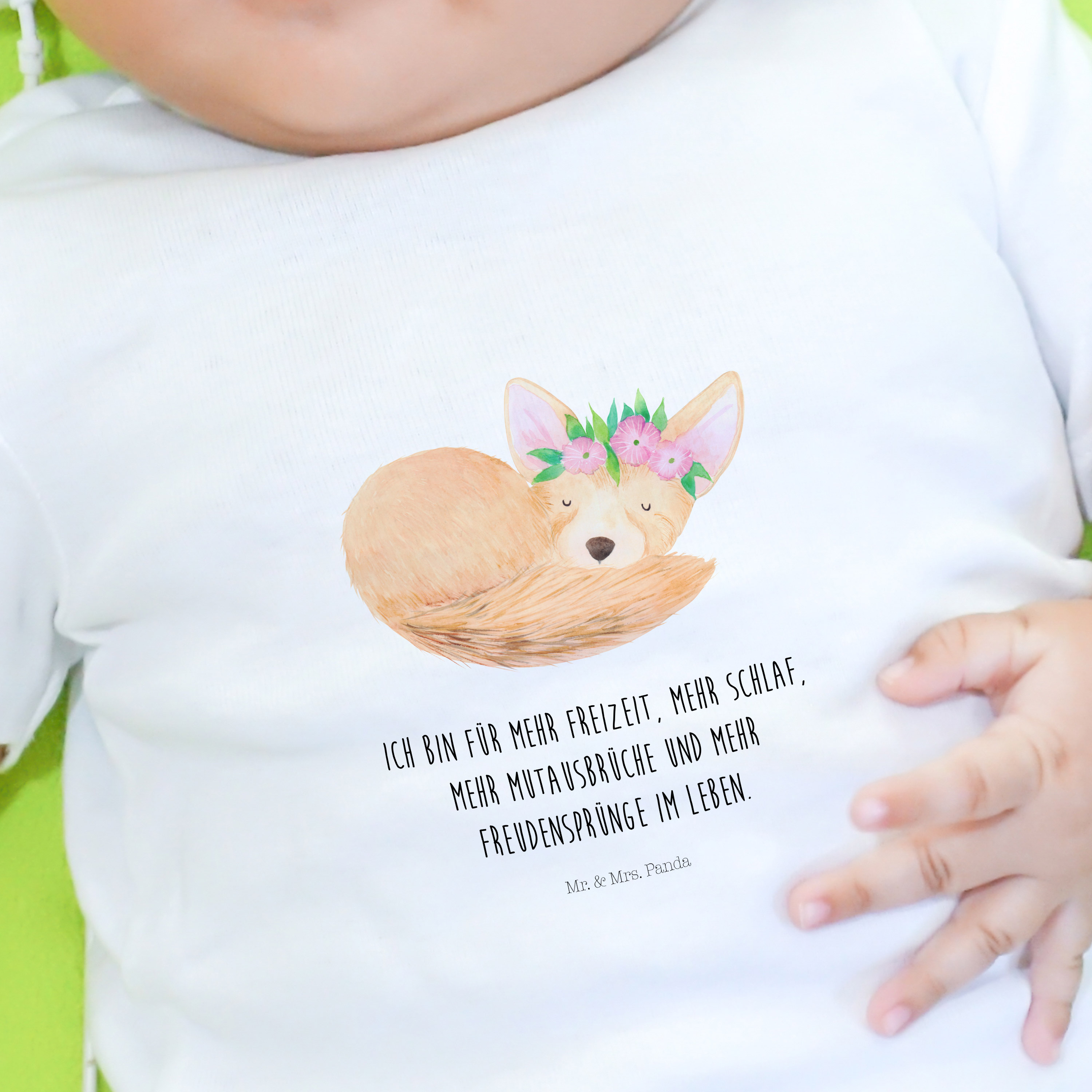 Organic Baby Shirt Wüstenfuchs Blumen