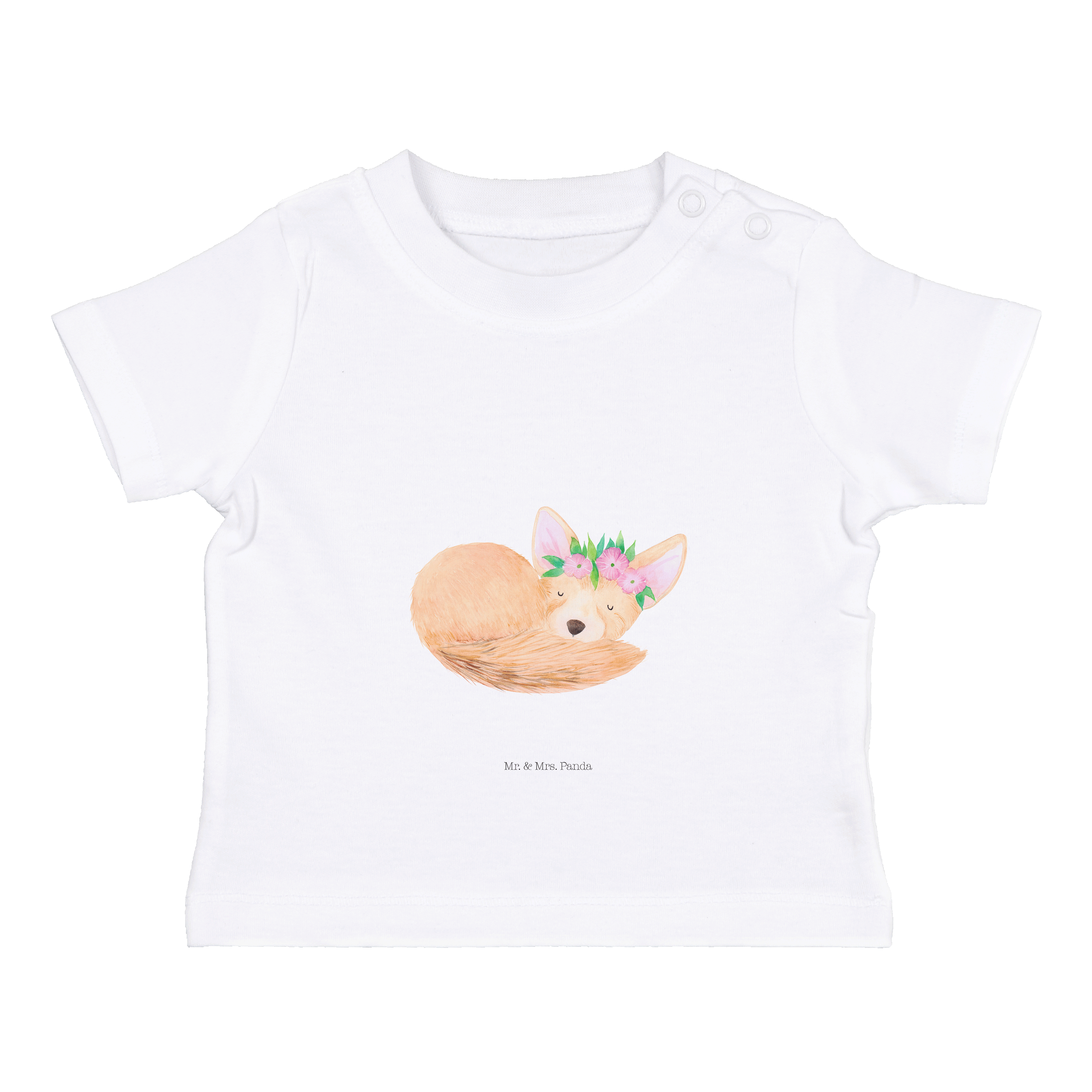 Organic Baby Shirt Wüstenfuchs Blumen