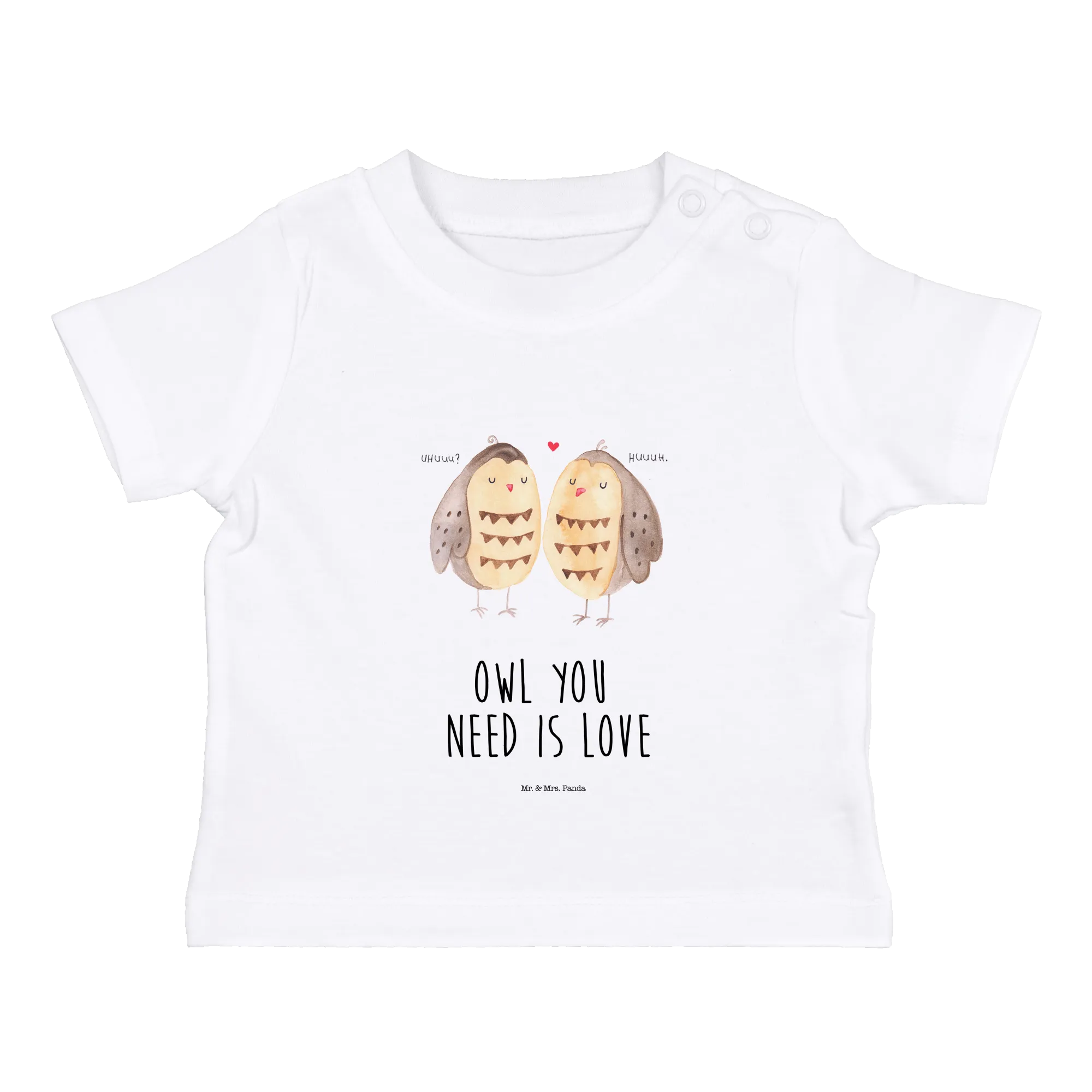 Organic Baby Shirt Eulen Liebe