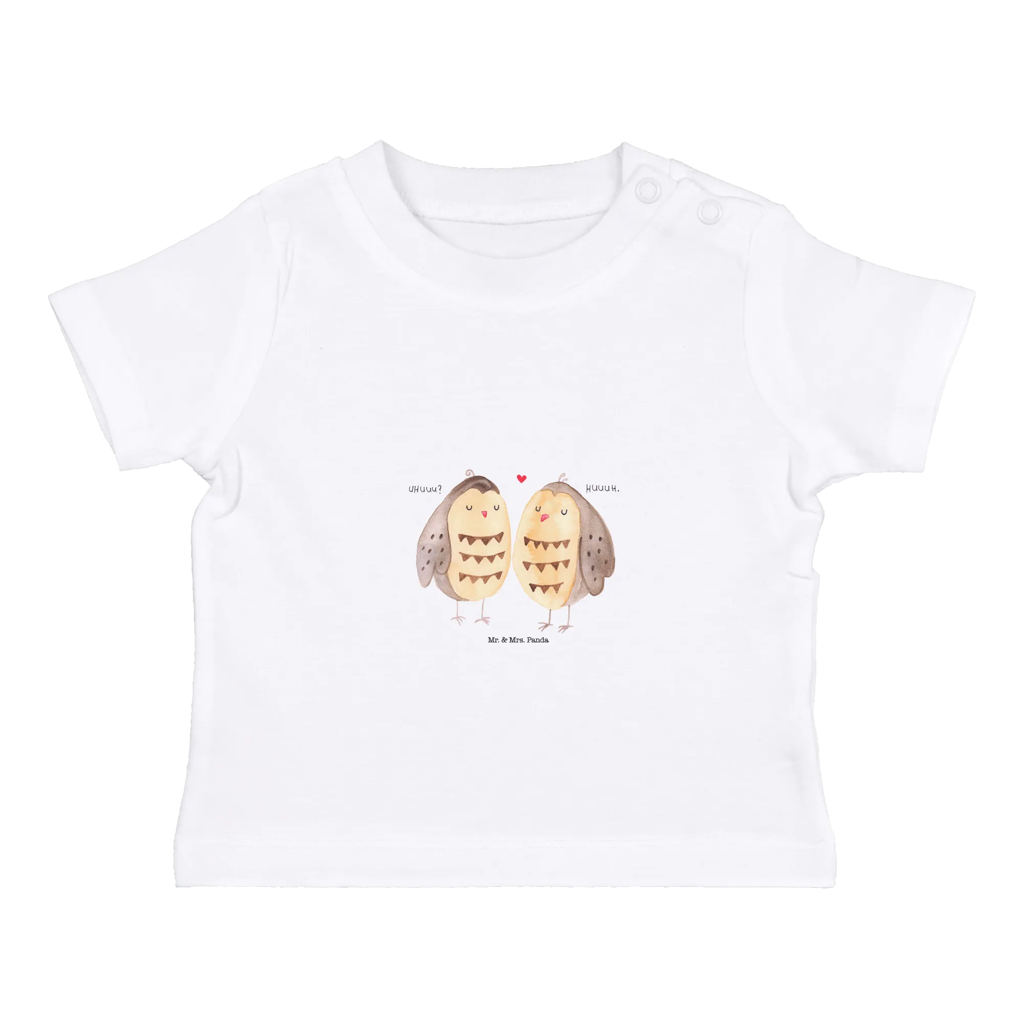 Organic Baby Shirt Eulen Liebe