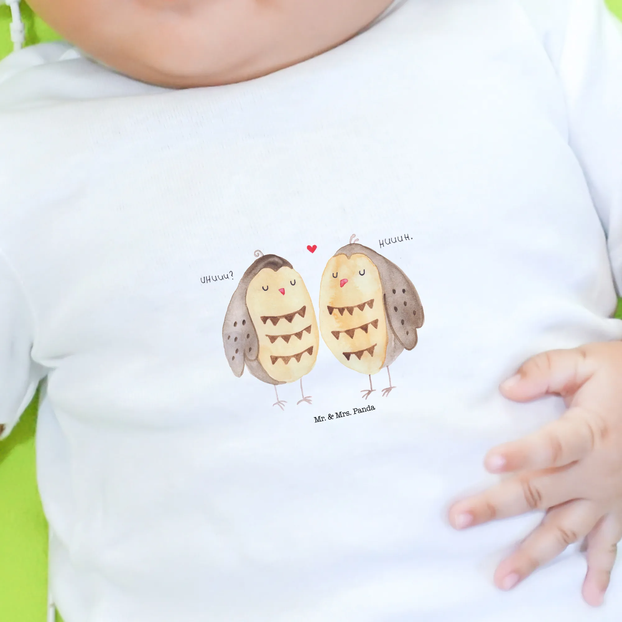 Organic Baby Shirt Eulen Liebe