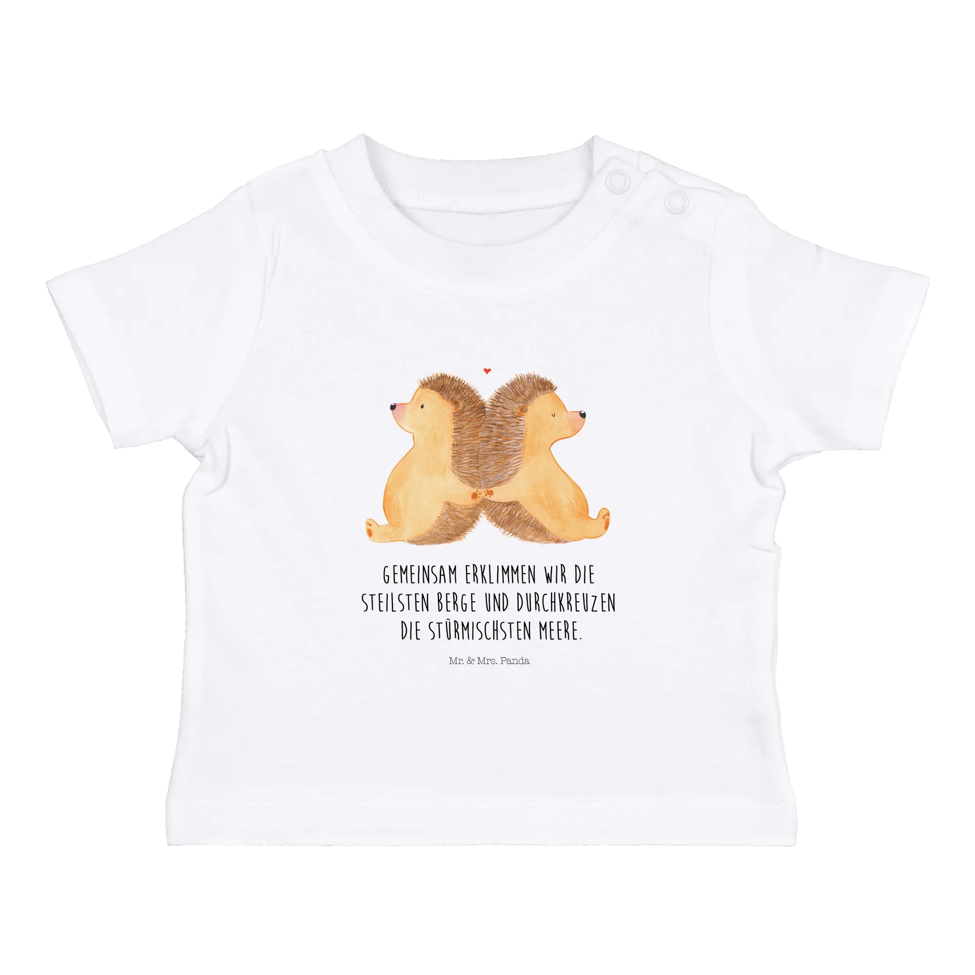 Organic Baby Shirt Igel händchenhaltend