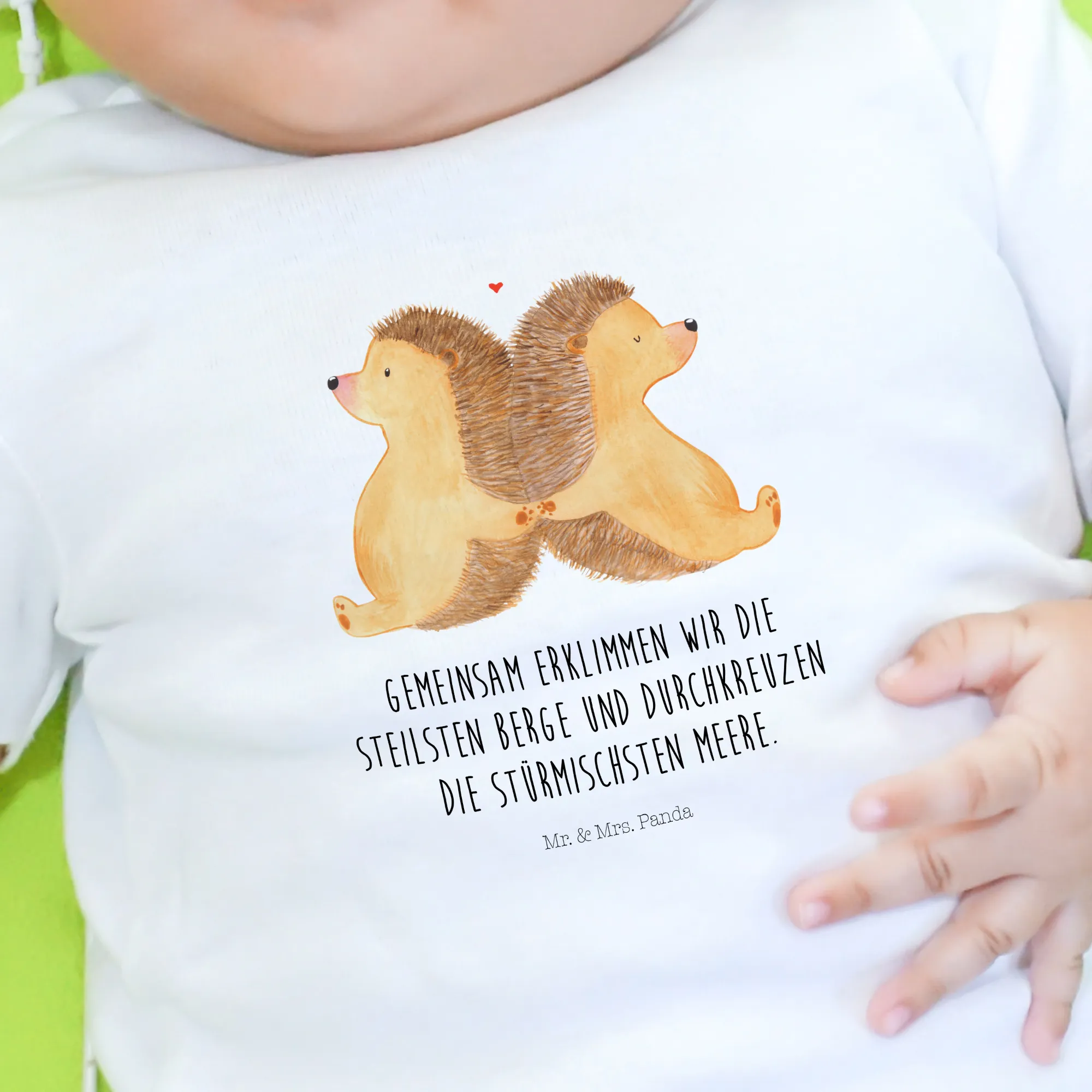 Organic Baby Shirt Igel händchenhaltend