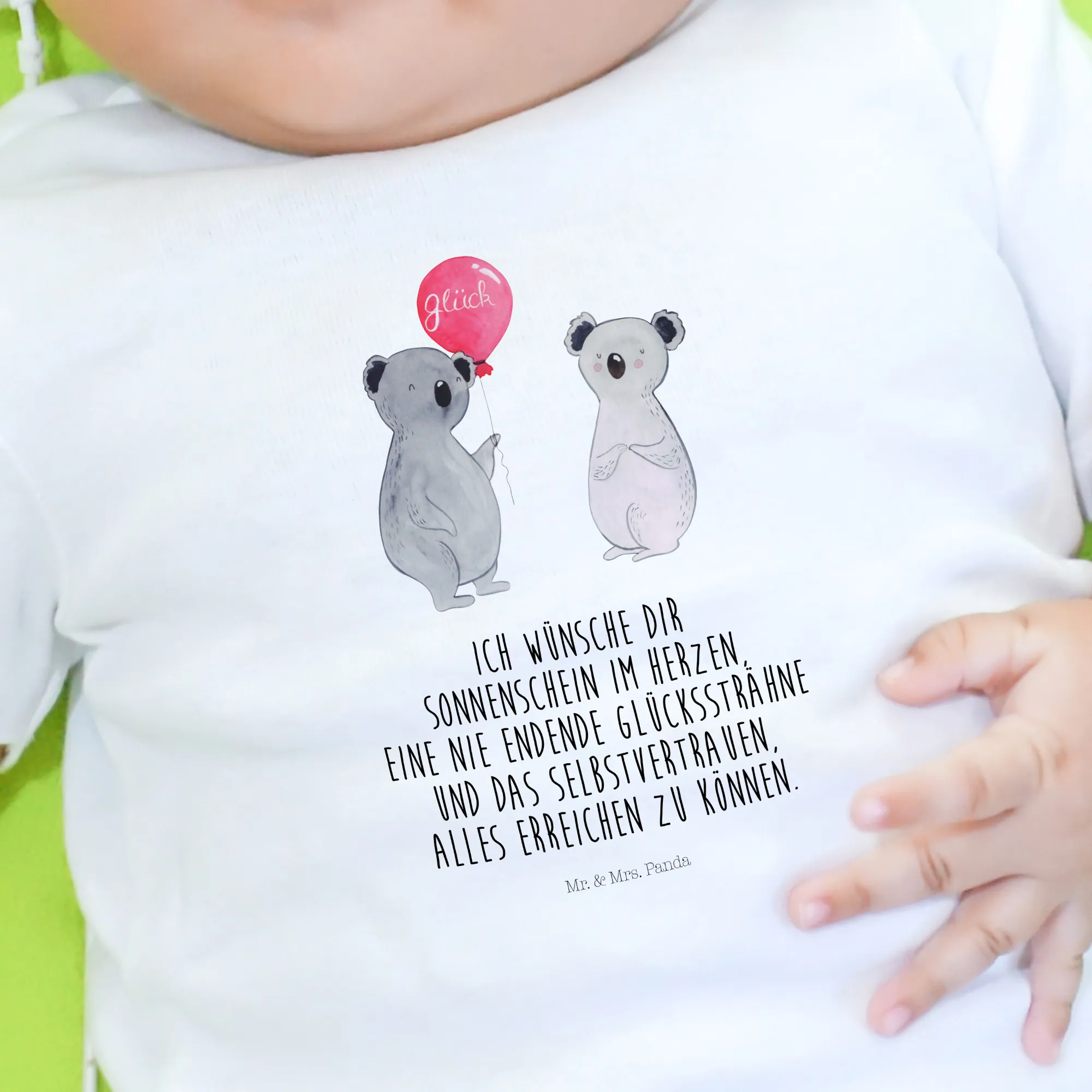 Organic Baby Shirt Koala Luftballon