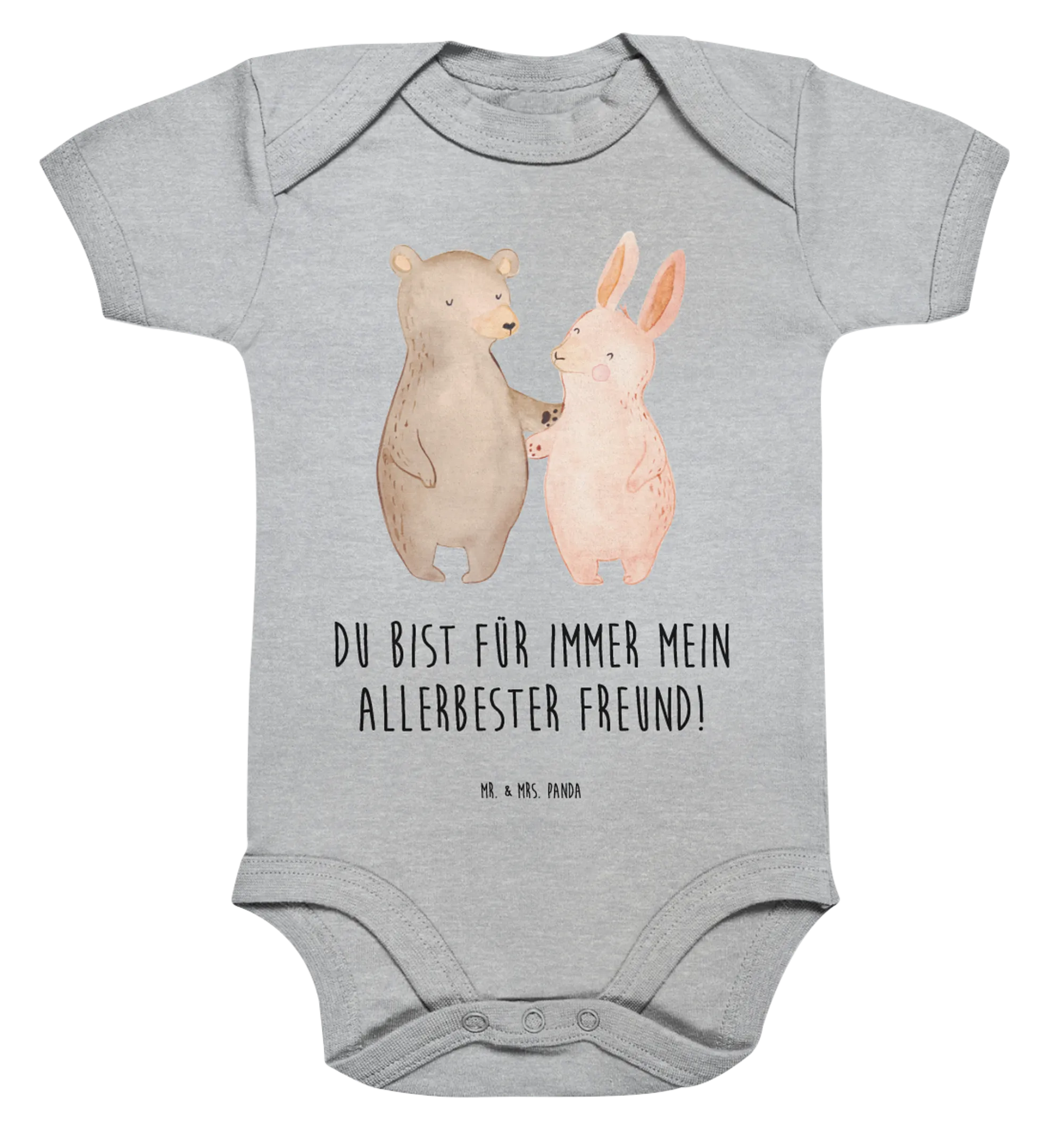 Organic Baby Body Bär und Hase Umarmen