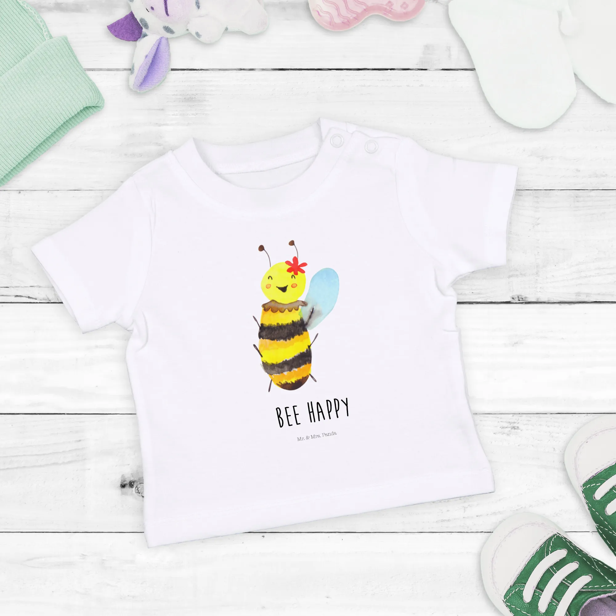 Organic Baby Shirt Biene Happy