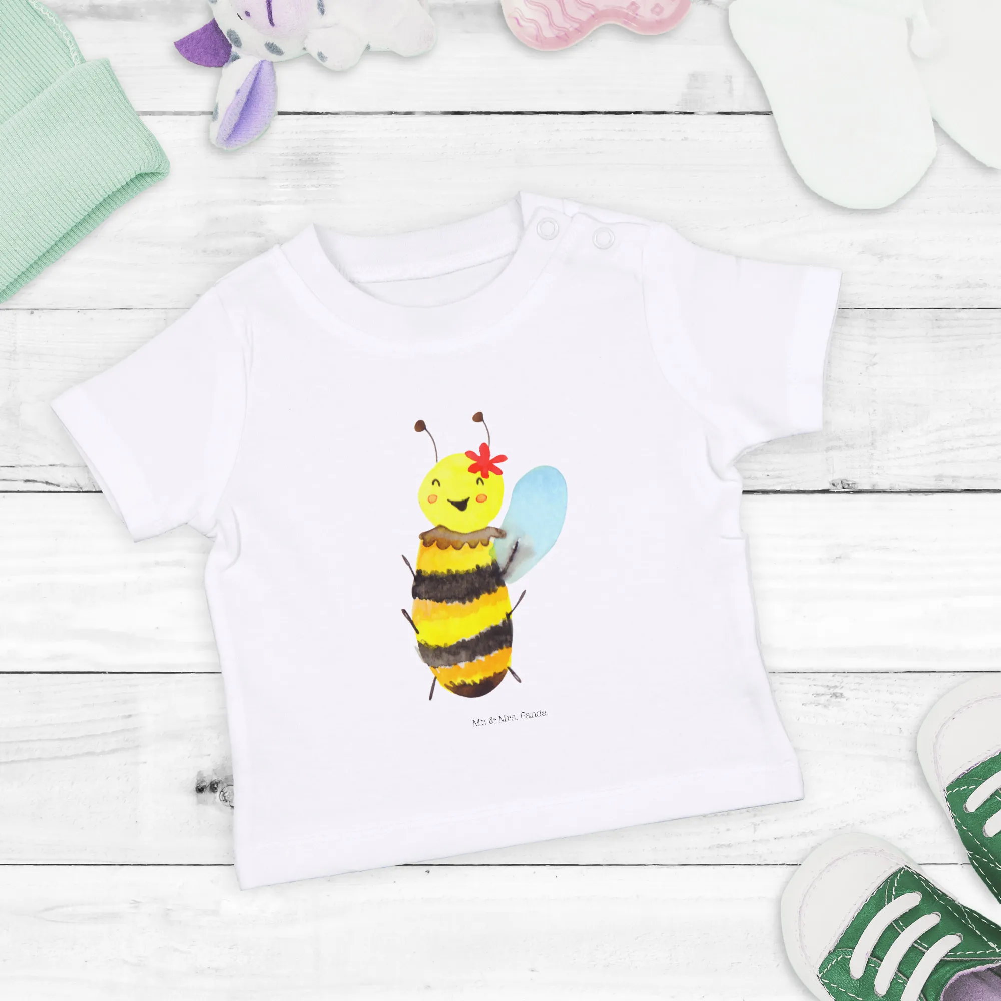 Organic Baby Shirt Biene Happy