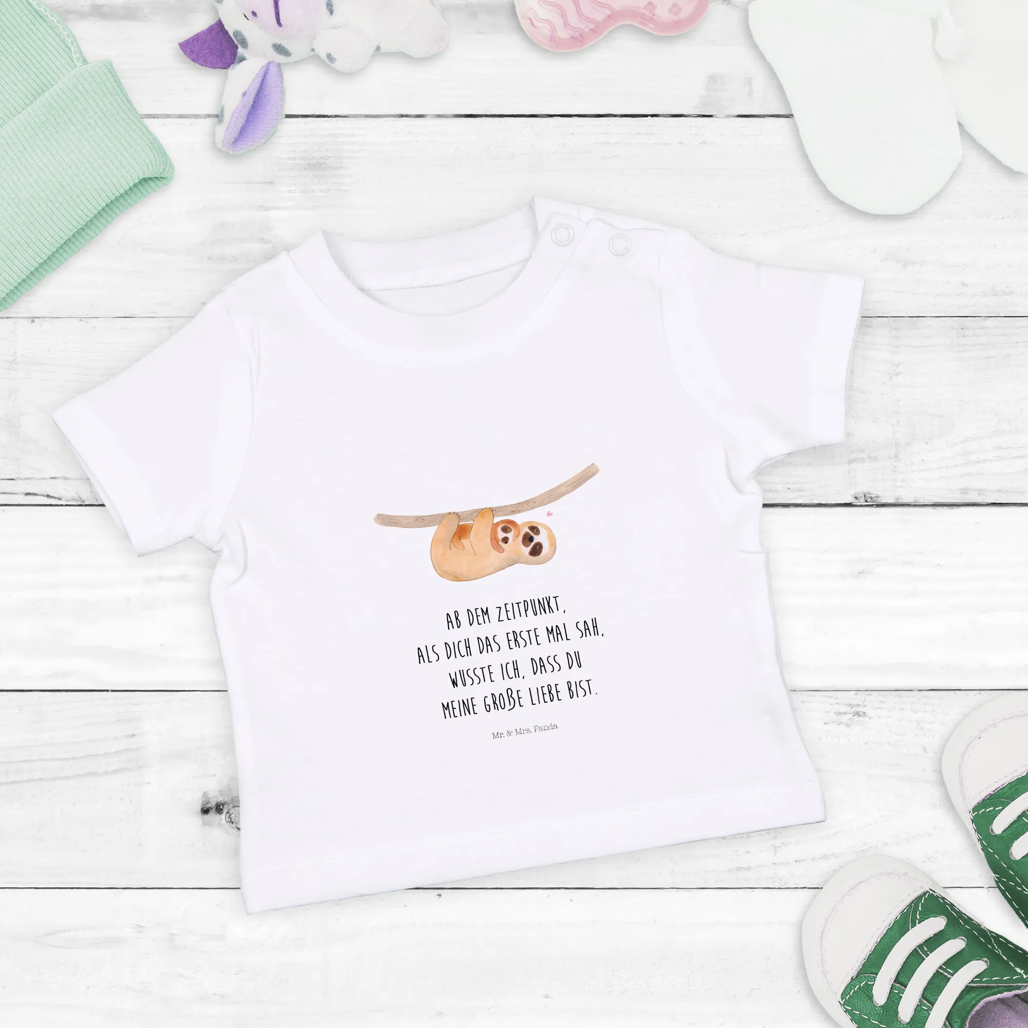 Organic Baby Shirt Faultier Kind