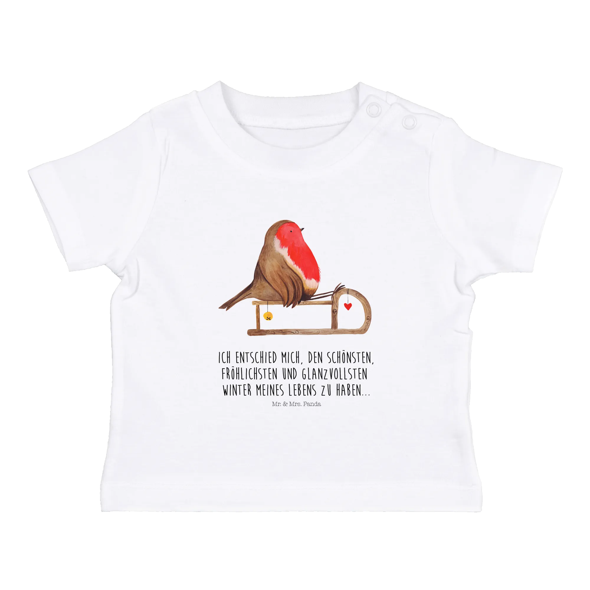 Organic Baby Shirt Rotkehlchen Schlitten