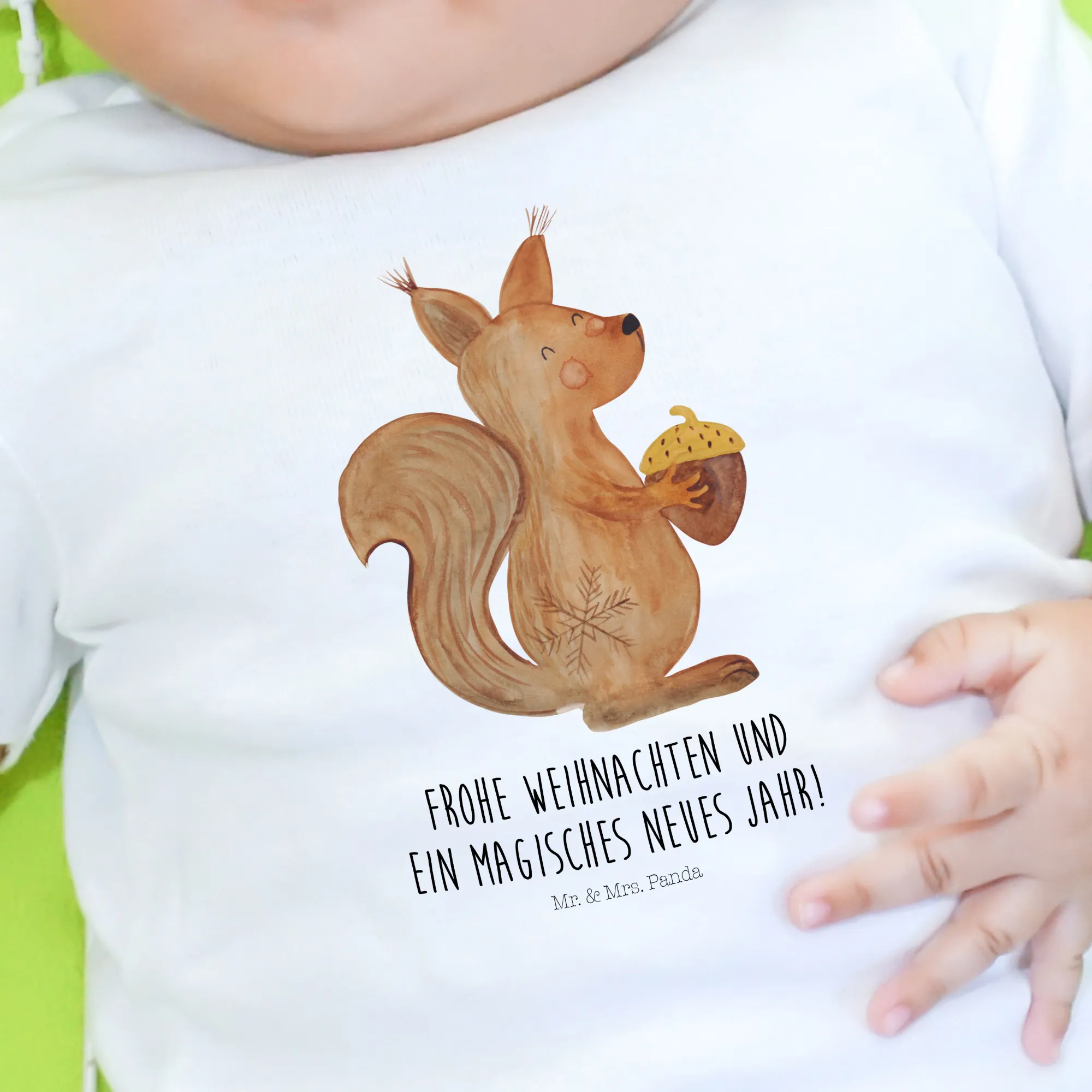 Organic Baby Shirt Eichhörnchen Weihnachtszeit