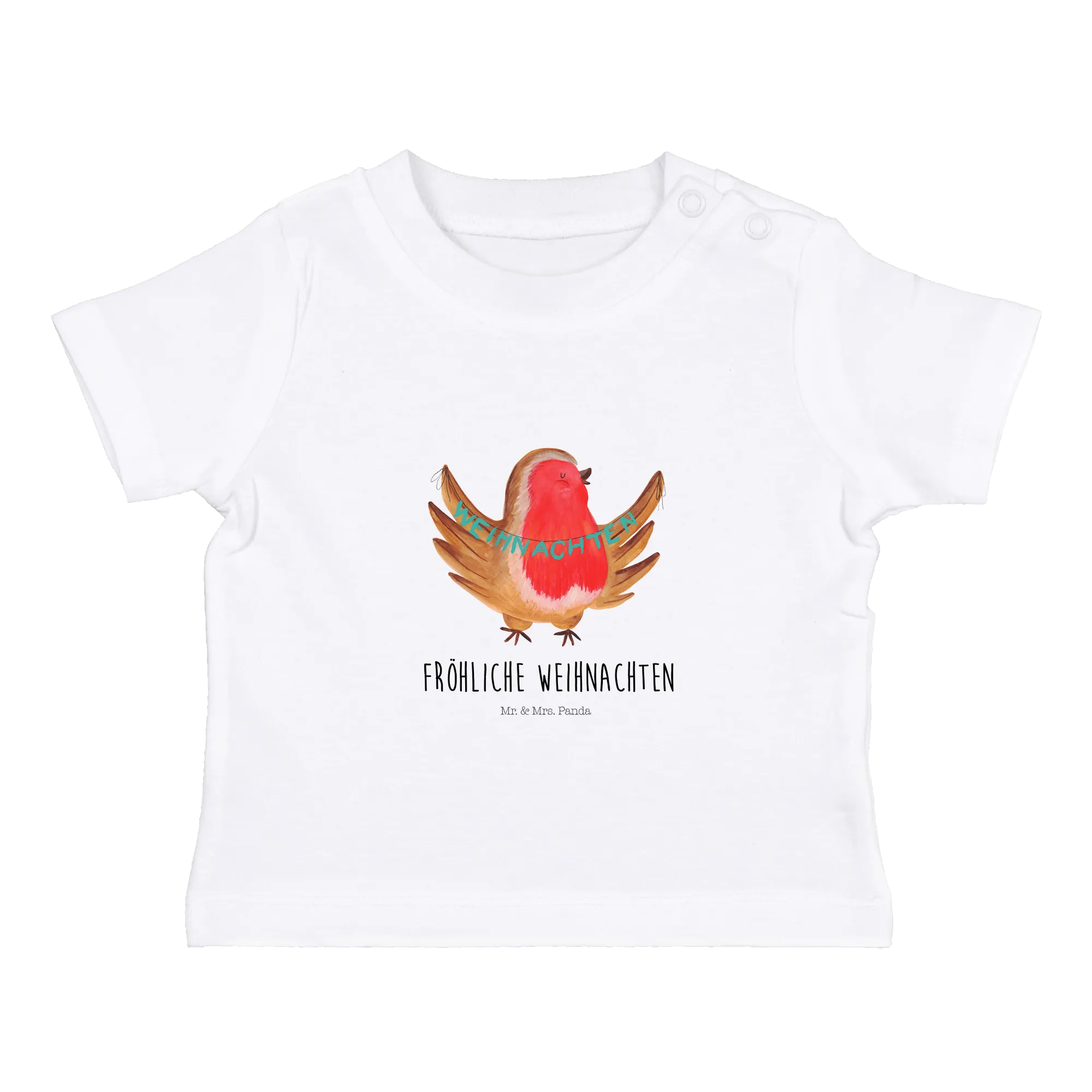 Organic Baby Shirt Rotkehlchen Weihnachten