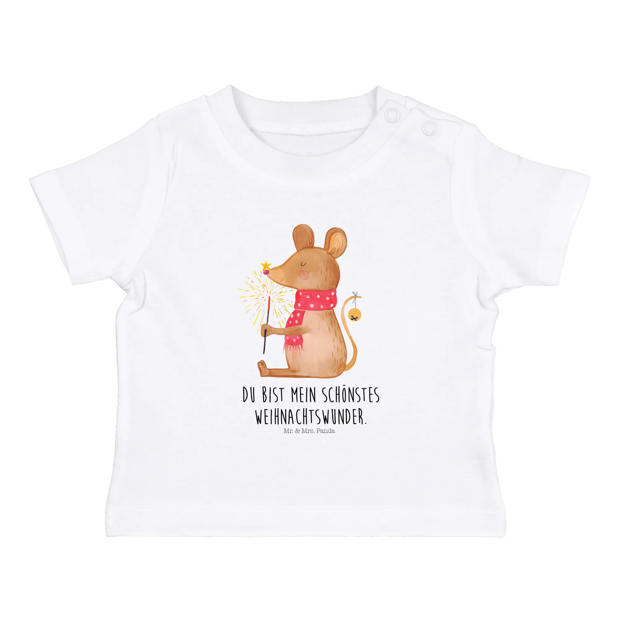 Organic Baby Shirt Maus Weihnachten