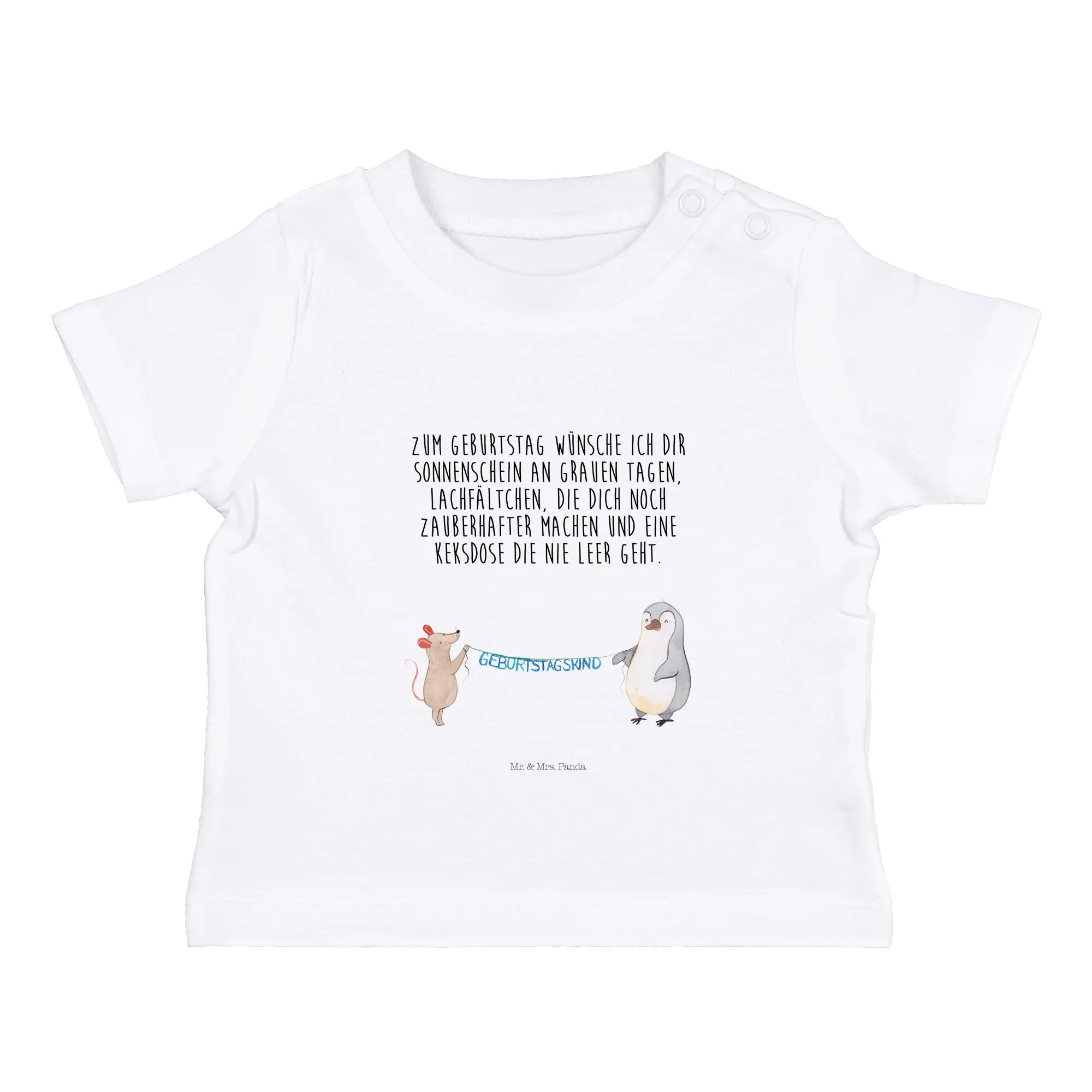 Organic Baby Shirt Maus Pinguin Geburtstag