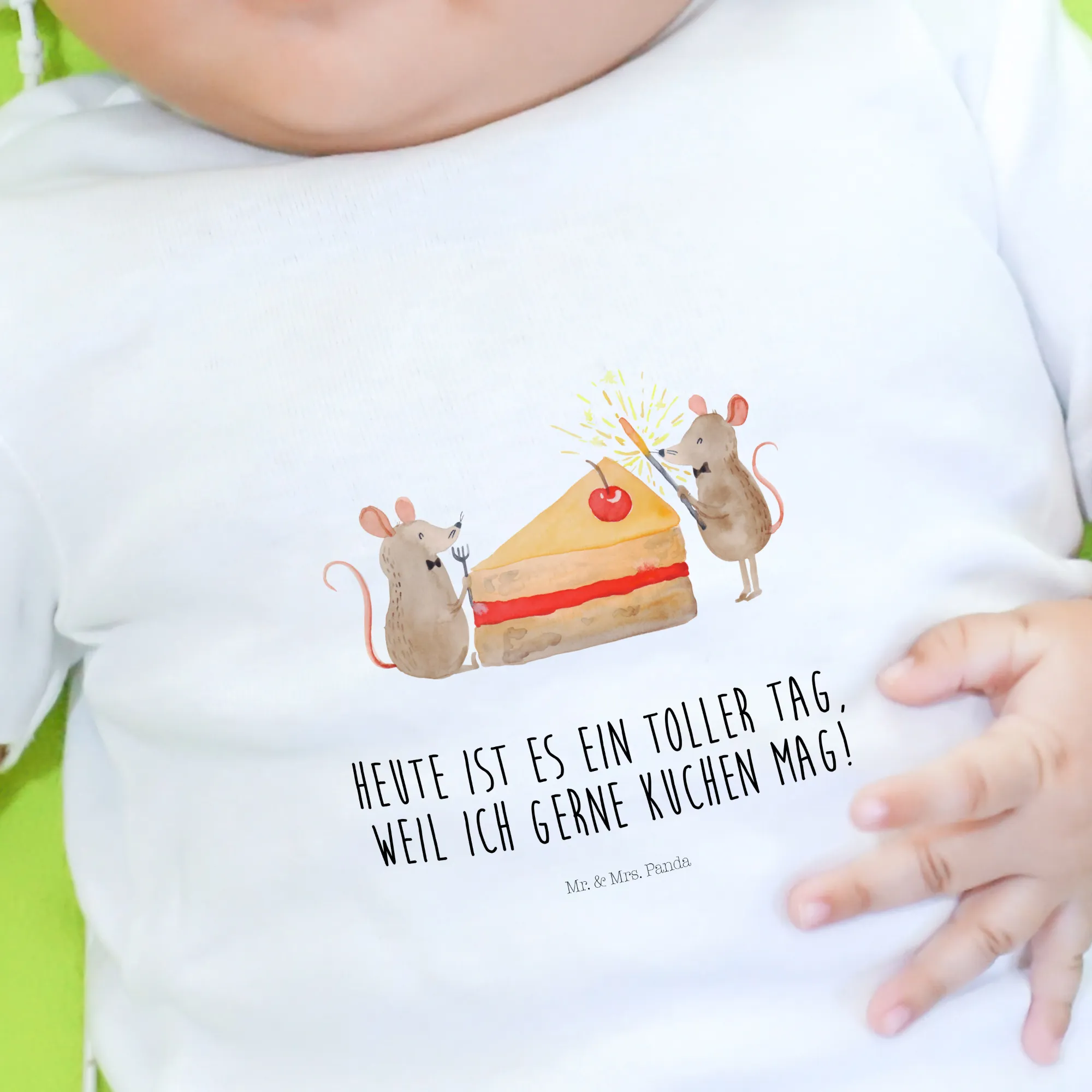 Organic Baby Shirt Mäuse Kuchen