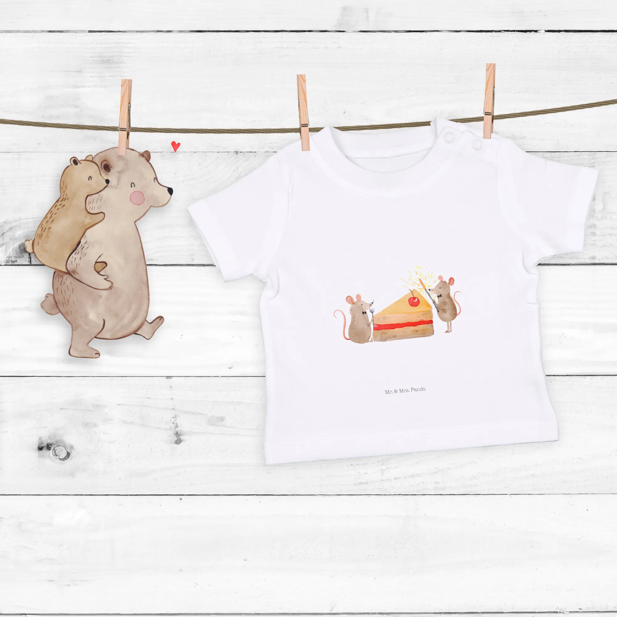 Organic Baby Shirt Mäuse Kuchen