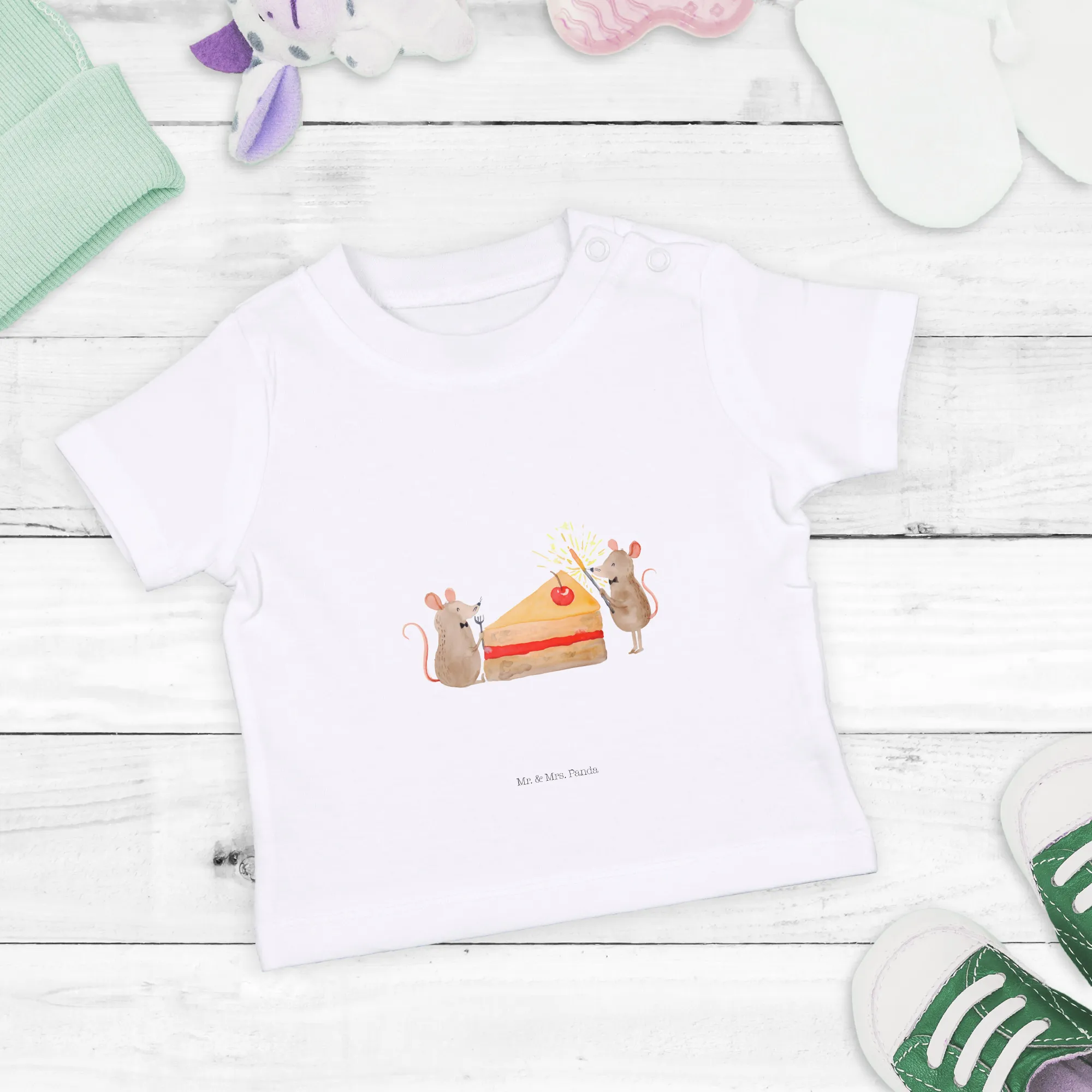 Organic Baby Shirt Mäuse Kuchen