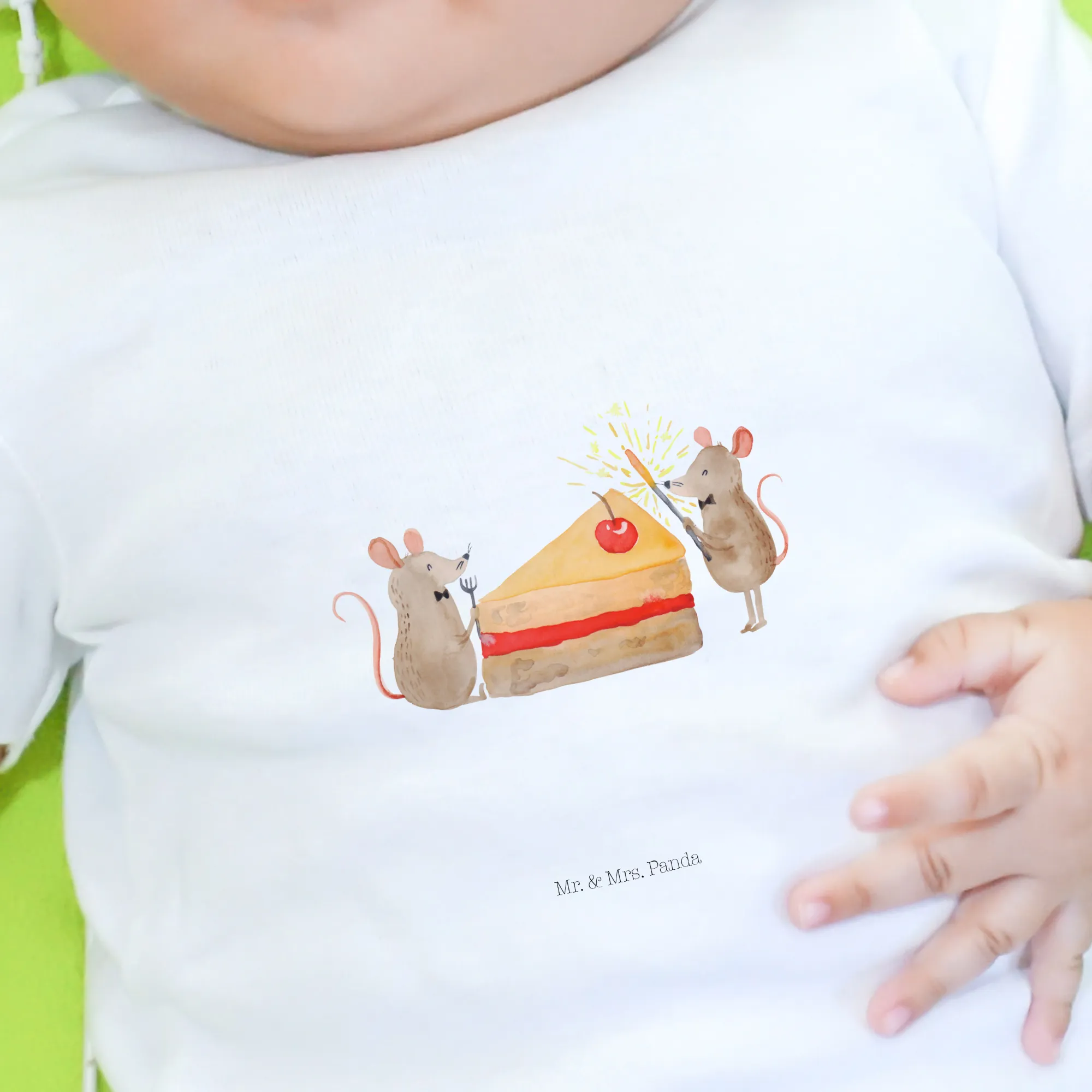 Organic Baby Shirt Mäuse Kuchen