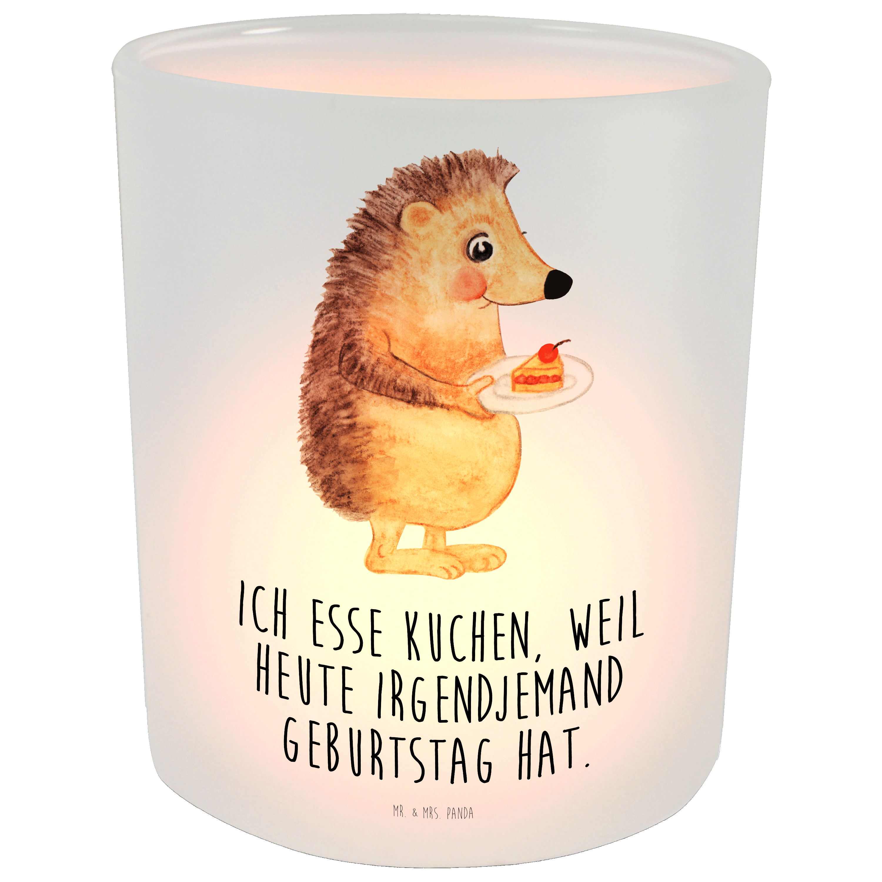 Windlicht Igel Kuchenstück