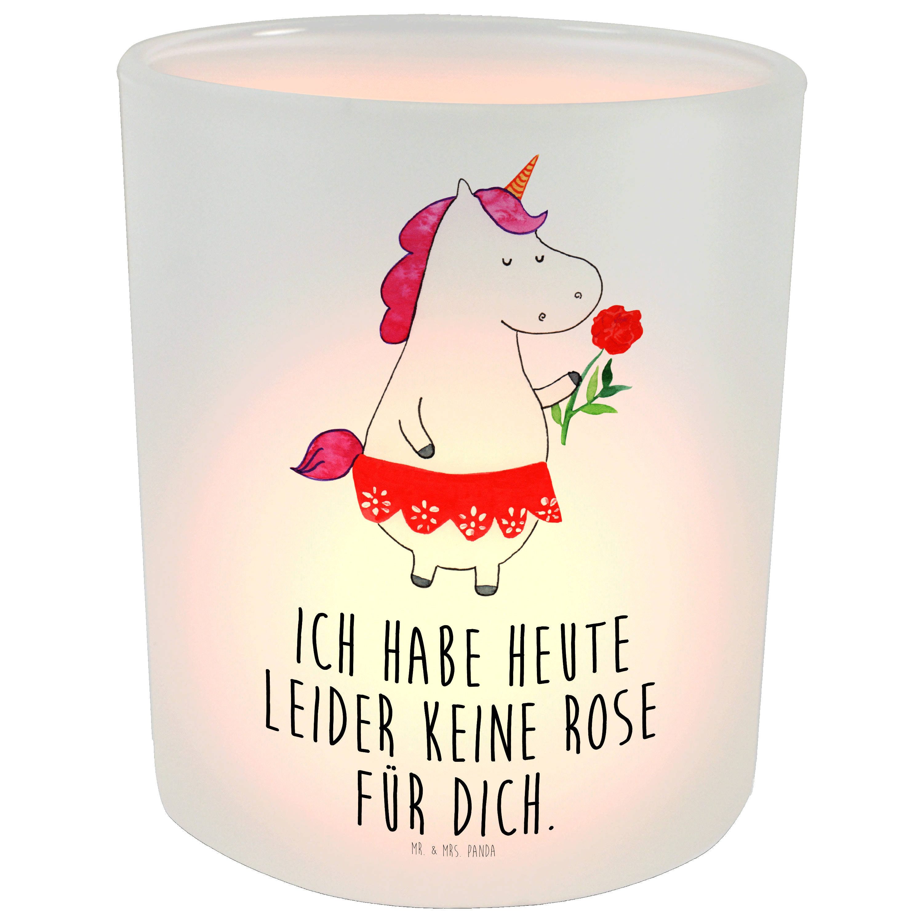 Windlicht Einhorn Dame