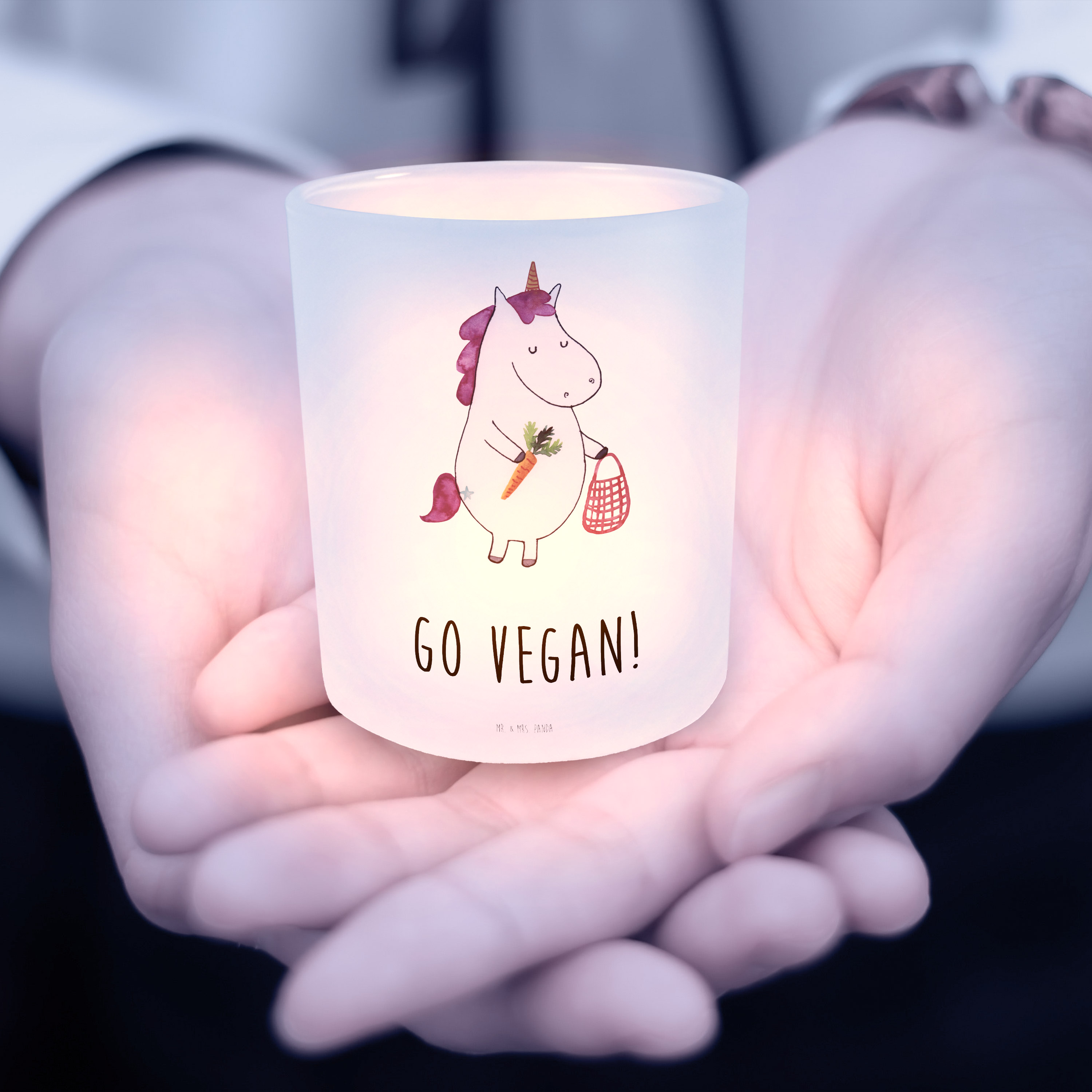 Windlicht Einhorn Vegan