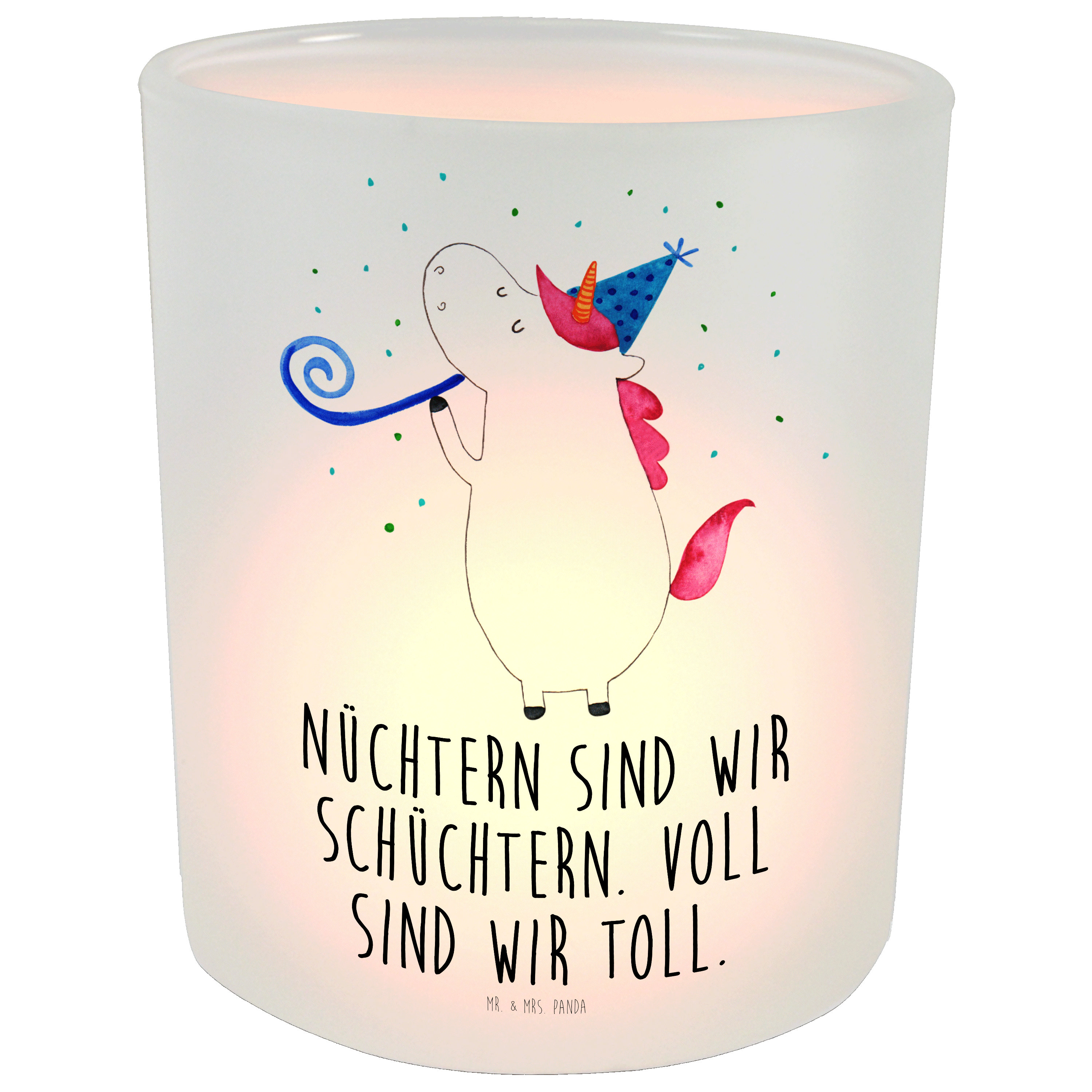 Windlicht Einhorn Party