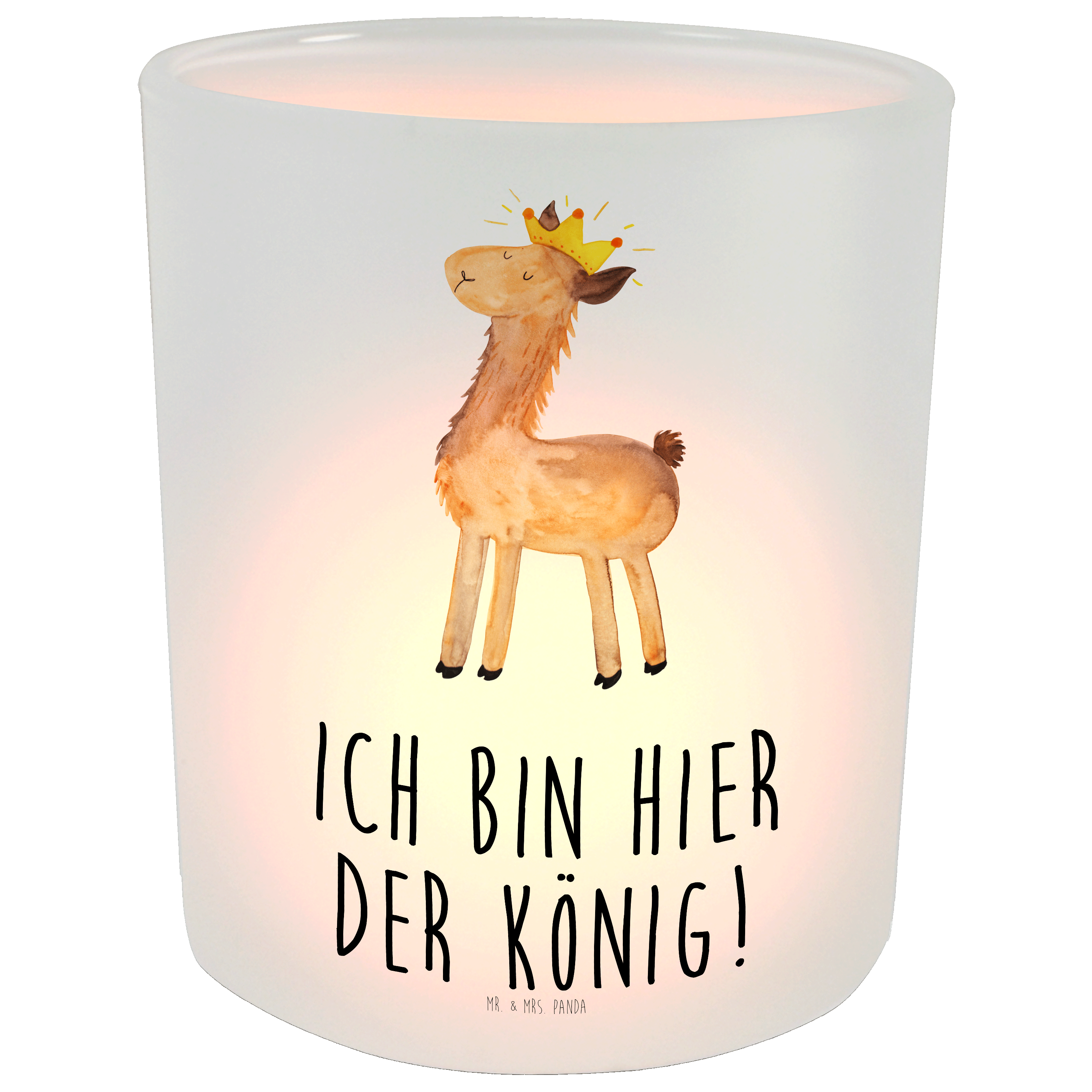 Windlicht Lama König