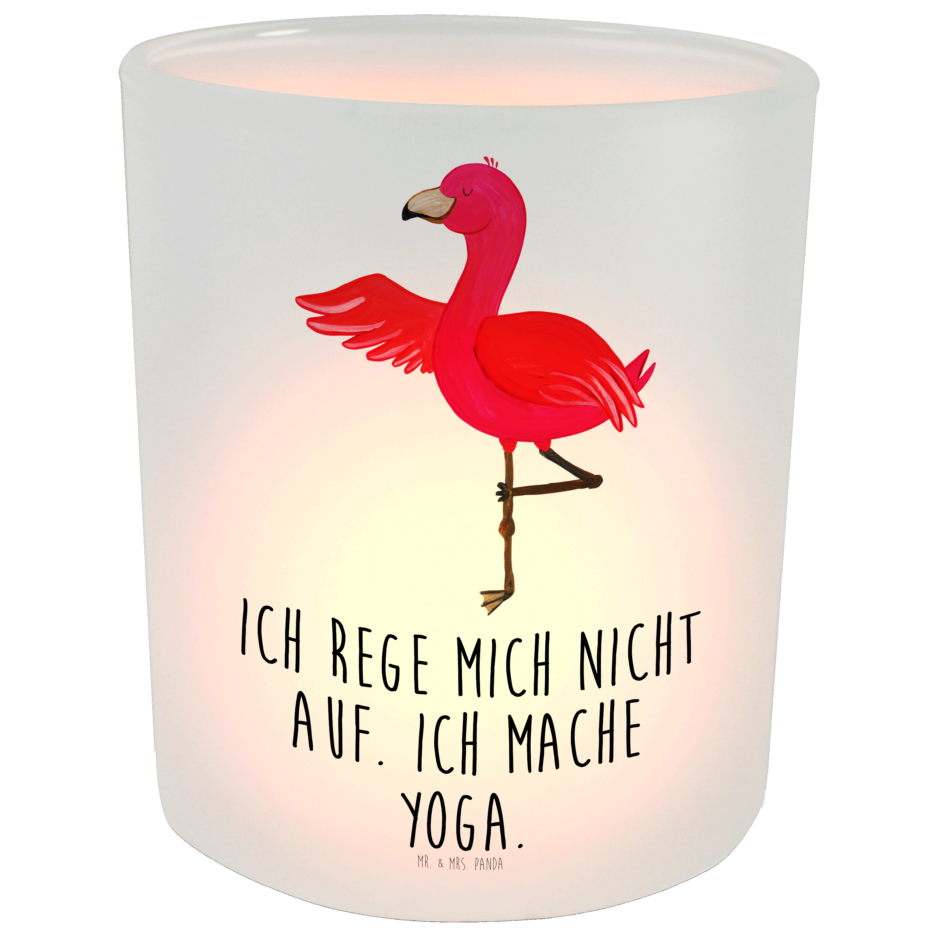 Windlicht Flamingo Yoga